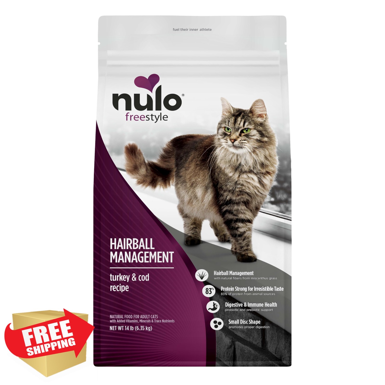Nulo Freestyle Hairball Cat Food Grain-Free Dry 14lb