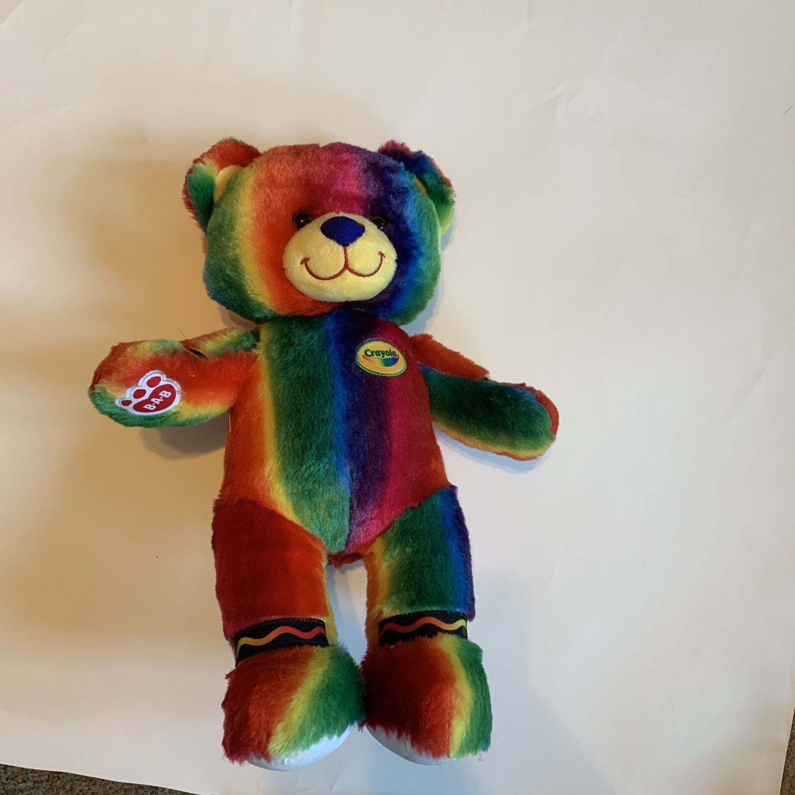 Crayola Build A Bear Rainbow Teddy Bear 2021 Bab Plush