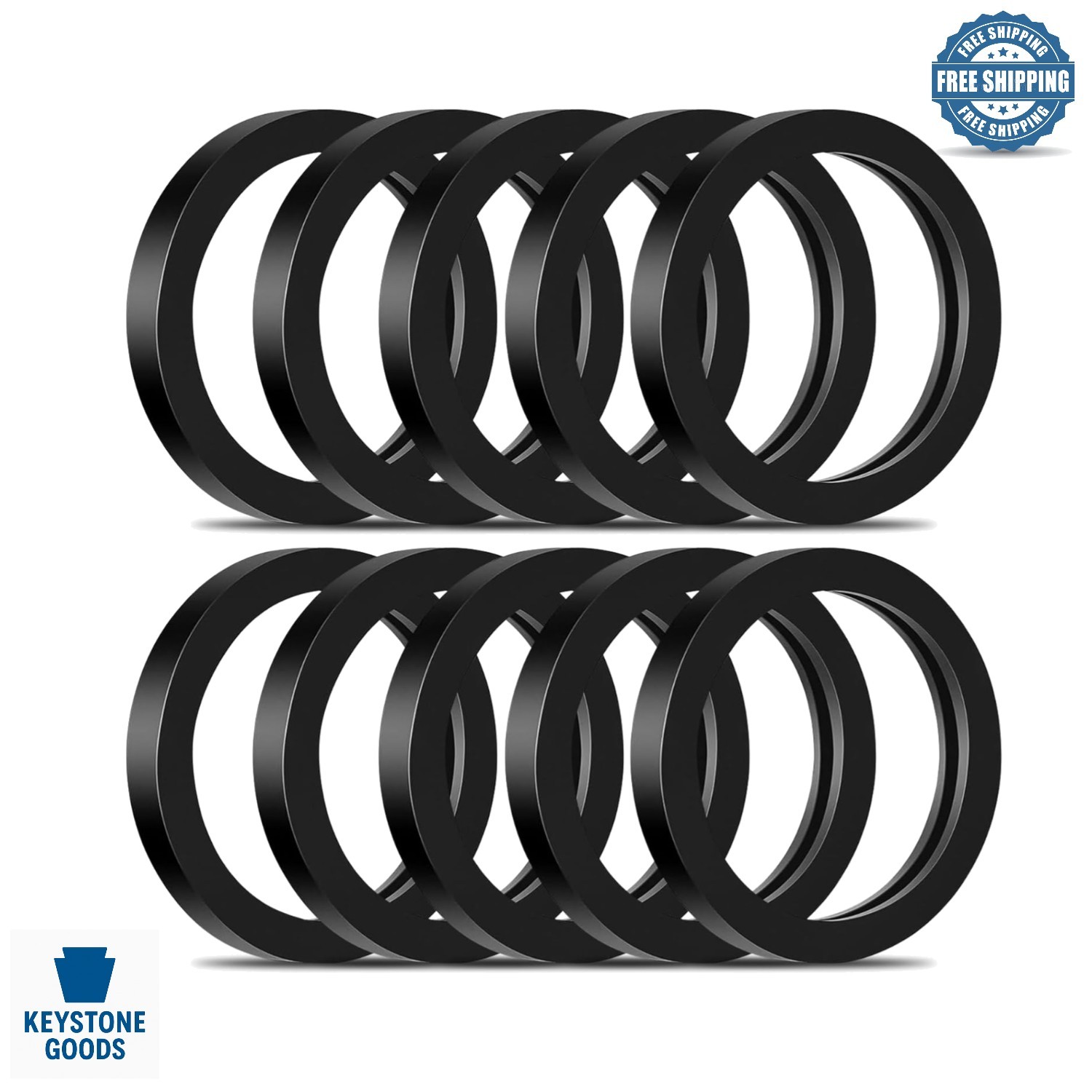 10PCS Gas Can Spout Gaskets Replacement Seal Rings, Universal Fit Rubber Seals