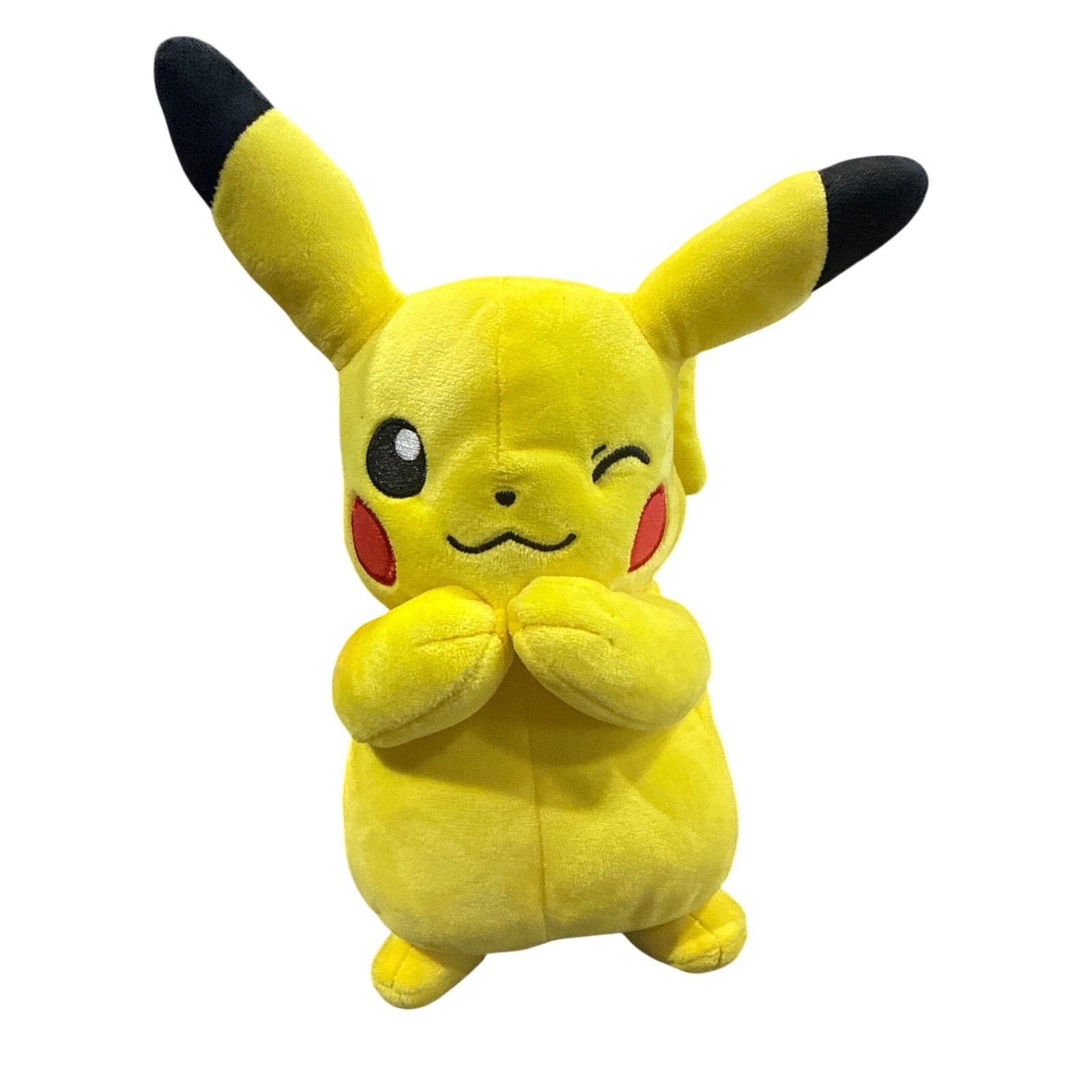 Pokemon Pikachu Winking Plush 9 Inch Stuffed Animal Yellow Official 2024