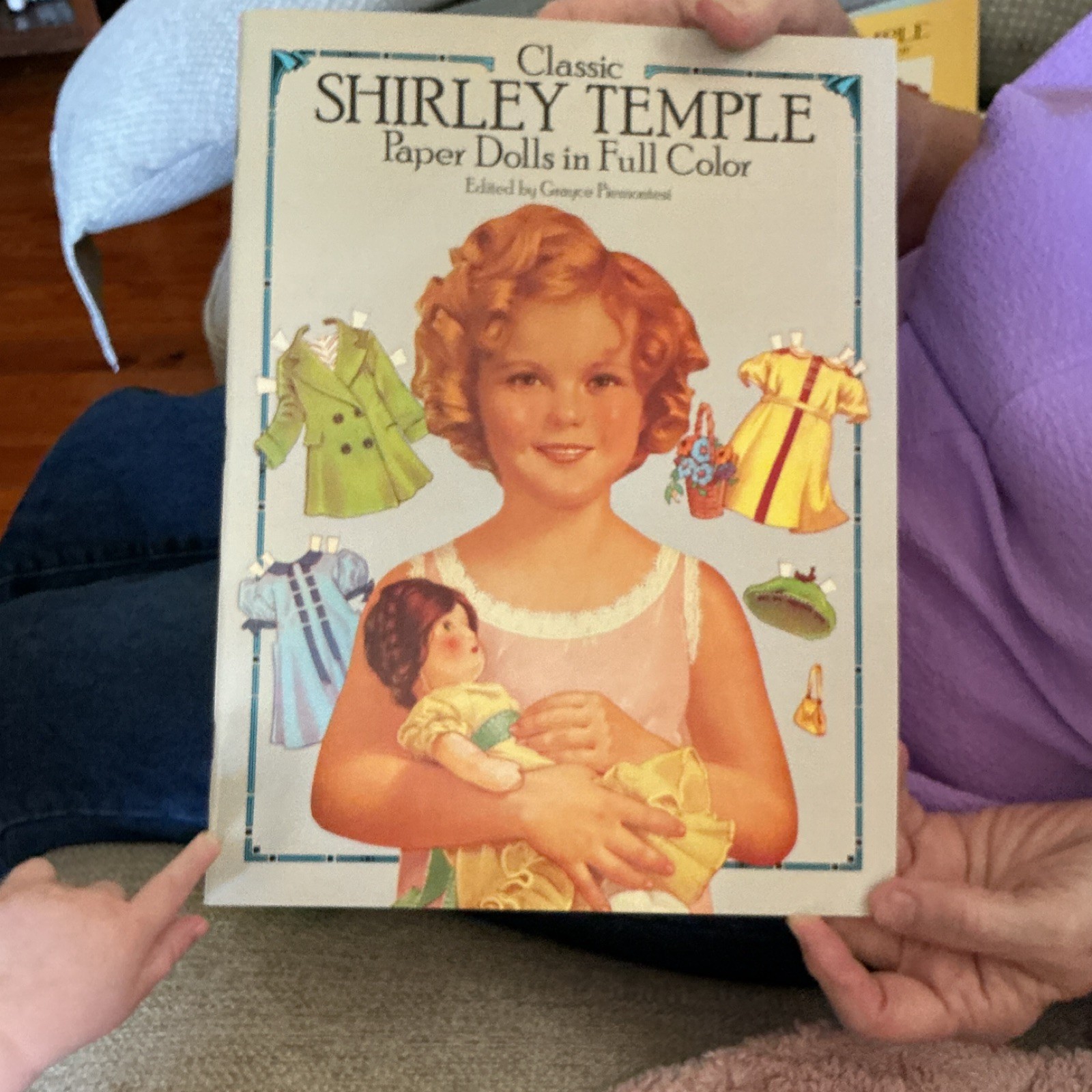Shirley Temple Paper Dolls Full Color Book with Clothing, Multicolor