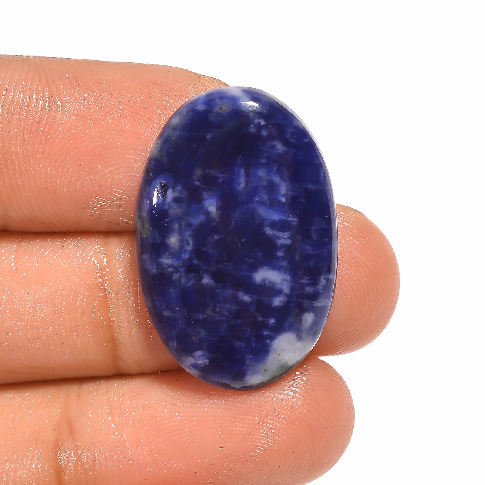 100% Natural Sodalite Oval Shape Cabochon Loose Gemstone 17 Ct 26X17X5 mm A-1600