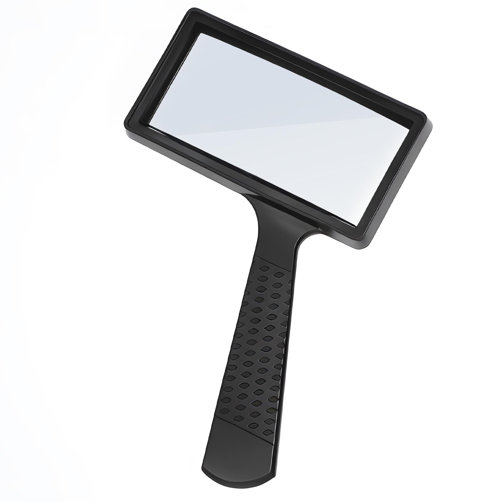 10X Magnifying Glass Rectangle Reading Magnifier Large Handheld 10X, Black 