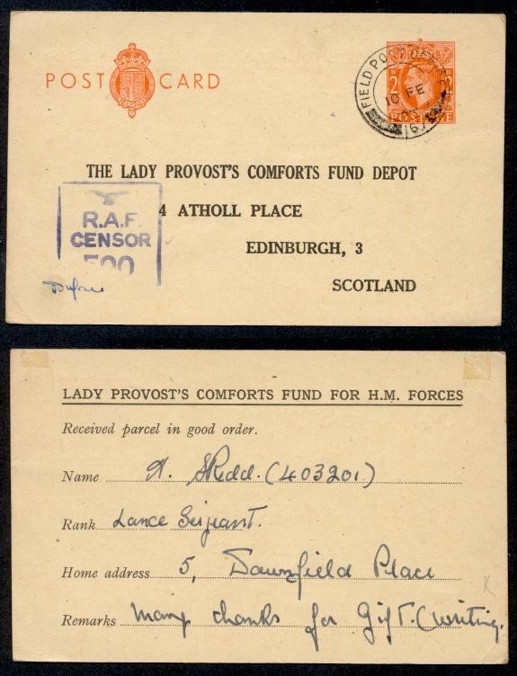 UK KGVI PC VARIOUS CENSORS TO SCOTLAND