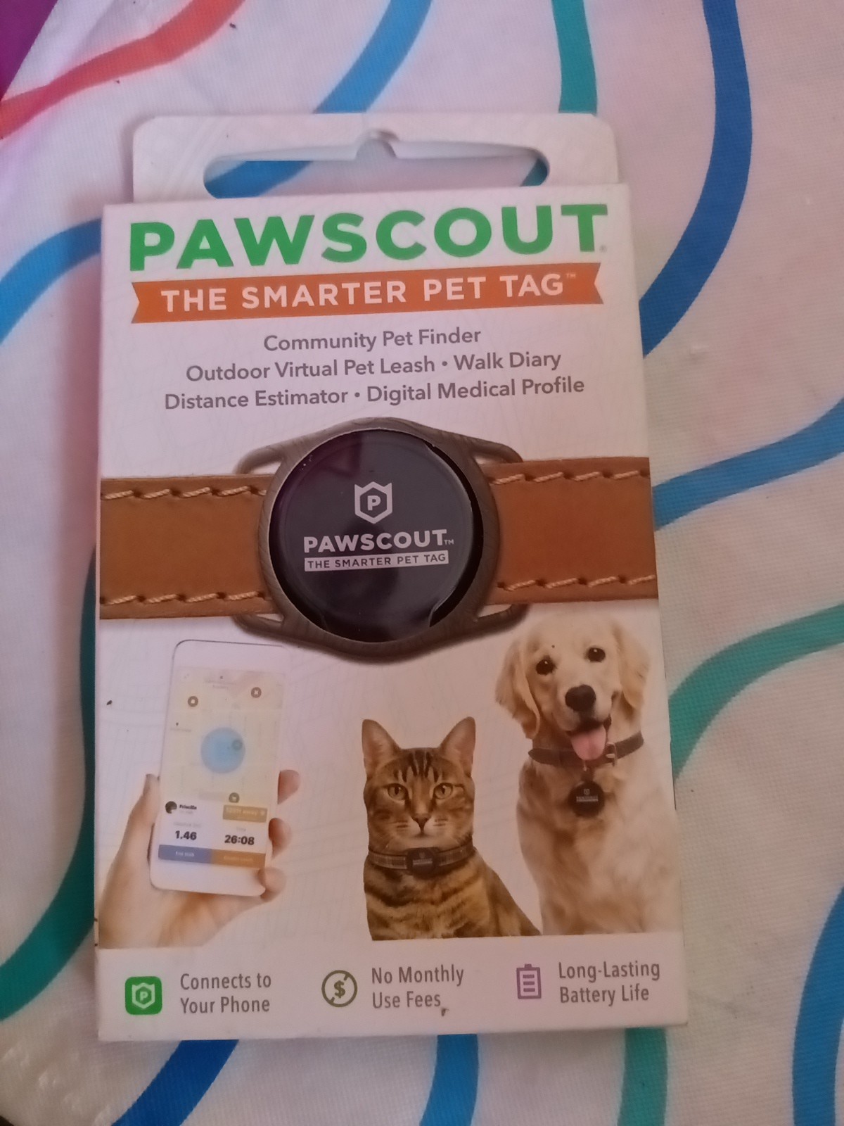 Pawscout Smarter Pet Tag™: Cat Version Community Pet Tracker (Bluetooth, not GPS