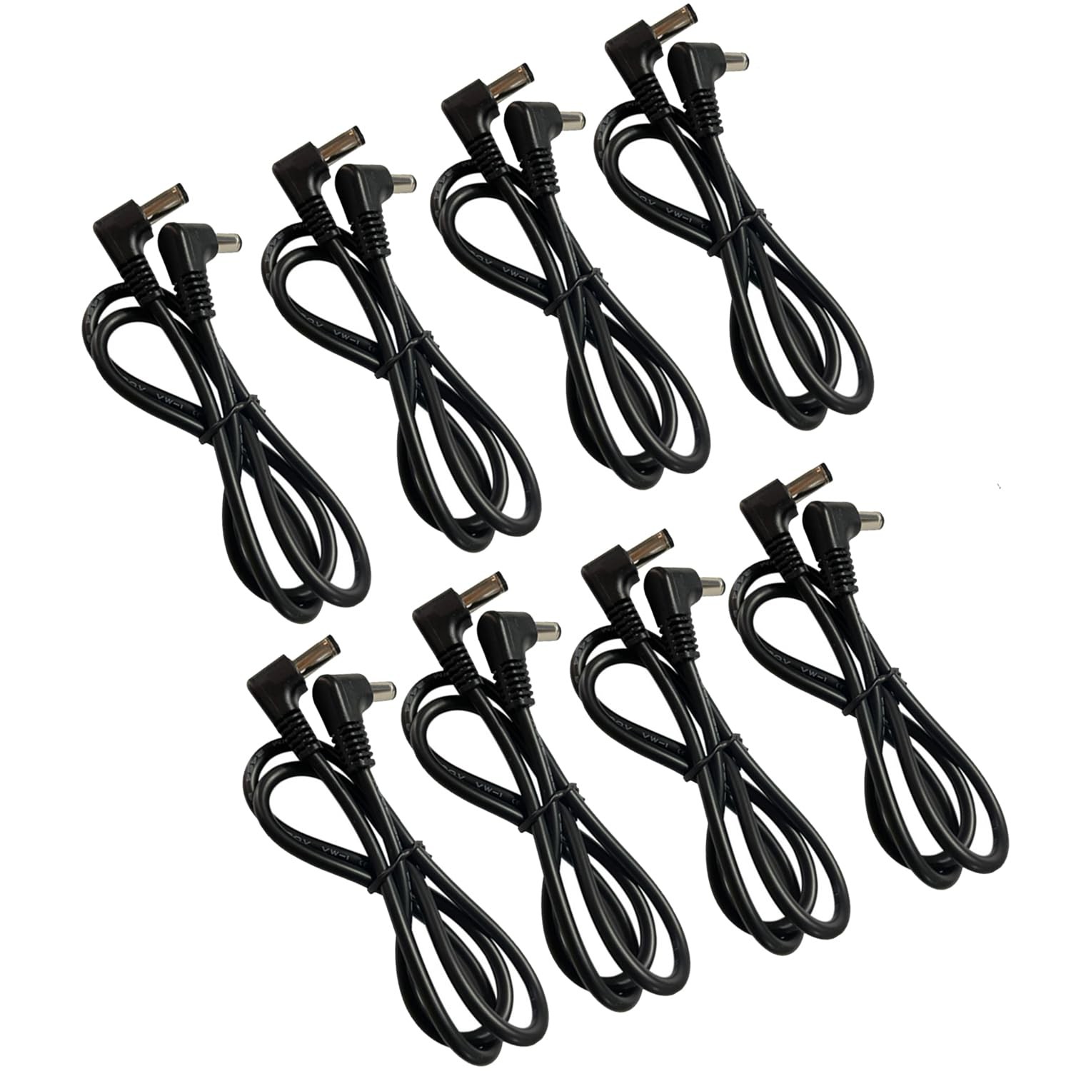 SOLUTEK 12" Guitar Pedal Power Cable Short, Double Right-Angle for 12 inches 