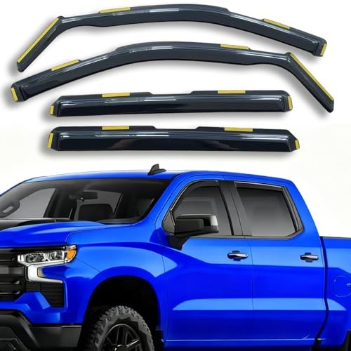 Extra Durable in-Channel Rain Guards Silverado/Sierra 1500 Crew Cab 2019-2026