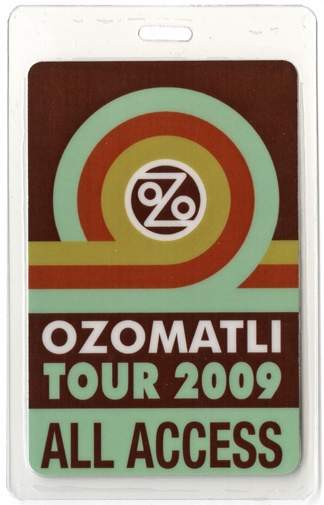 Ozomatli 2009 Concert Tour Laminated Backstage Pass All Access rare