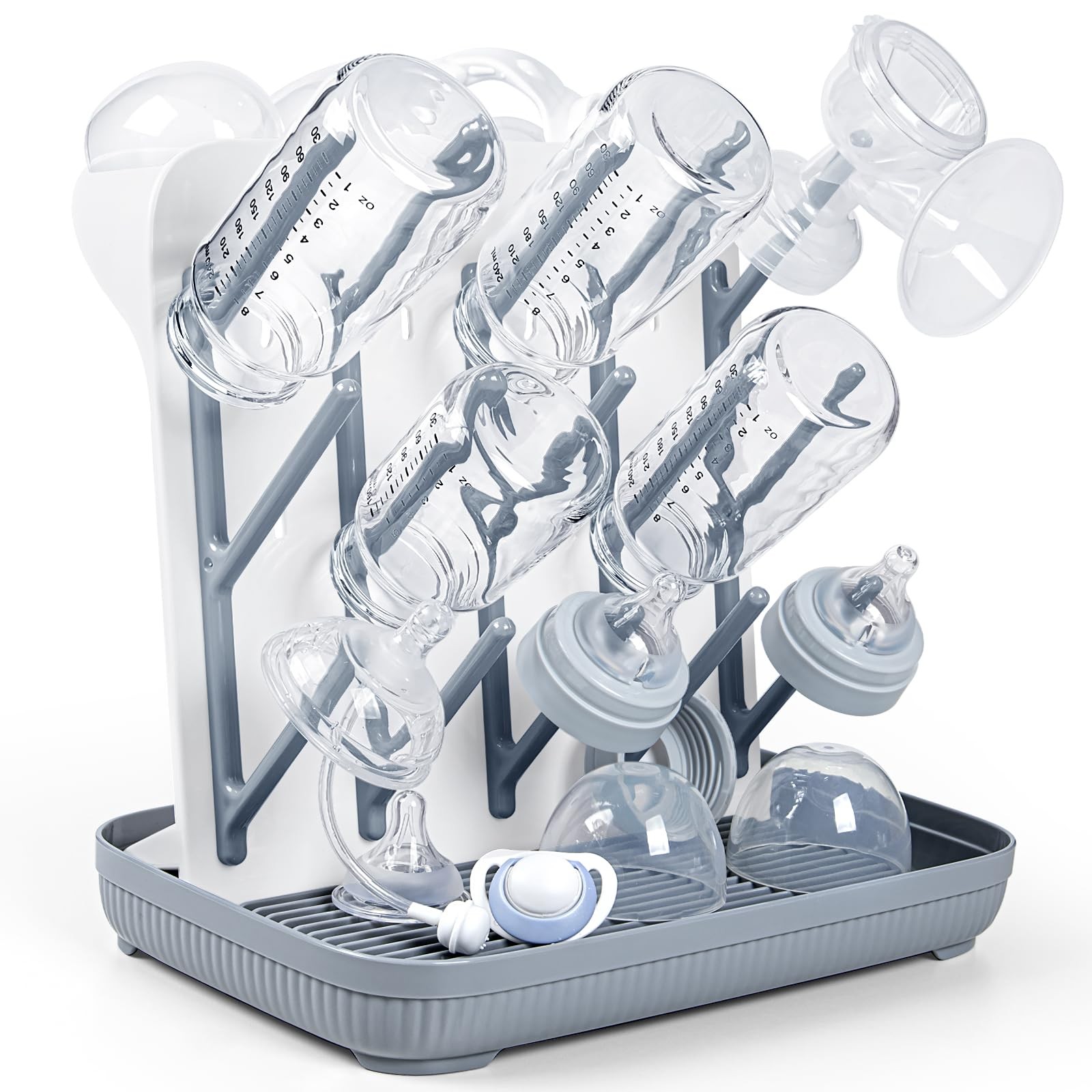 Termichy Baby Bottle Drying Rack: Large Vertical Dryer Vertical, Gray 