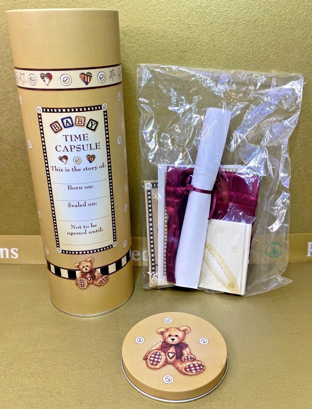 Baby Keepsake Time Capsule Shower Gift Havoc Publishing 2002 Teddy Bear Baby
