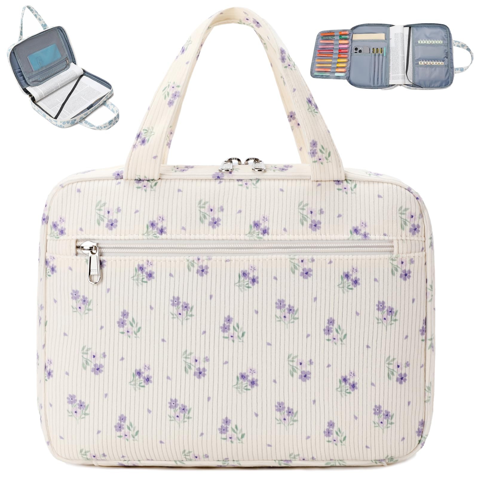 Bible Cover Case for Women Corduroy Bible Study Supplies Accessories Christia...