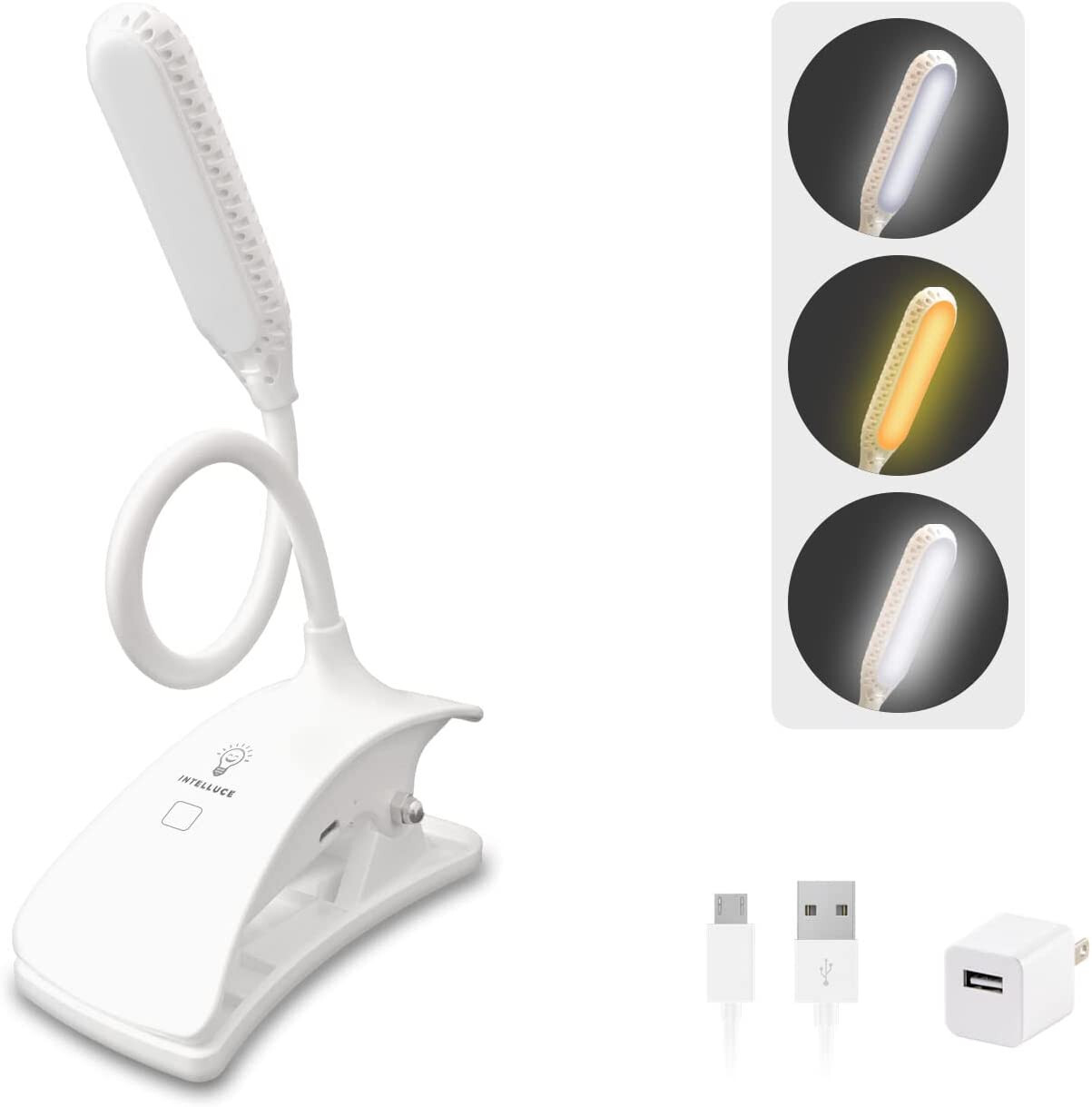 Book Light for Reading in Bed - Multi Brightness Reading Light - Clip On Light