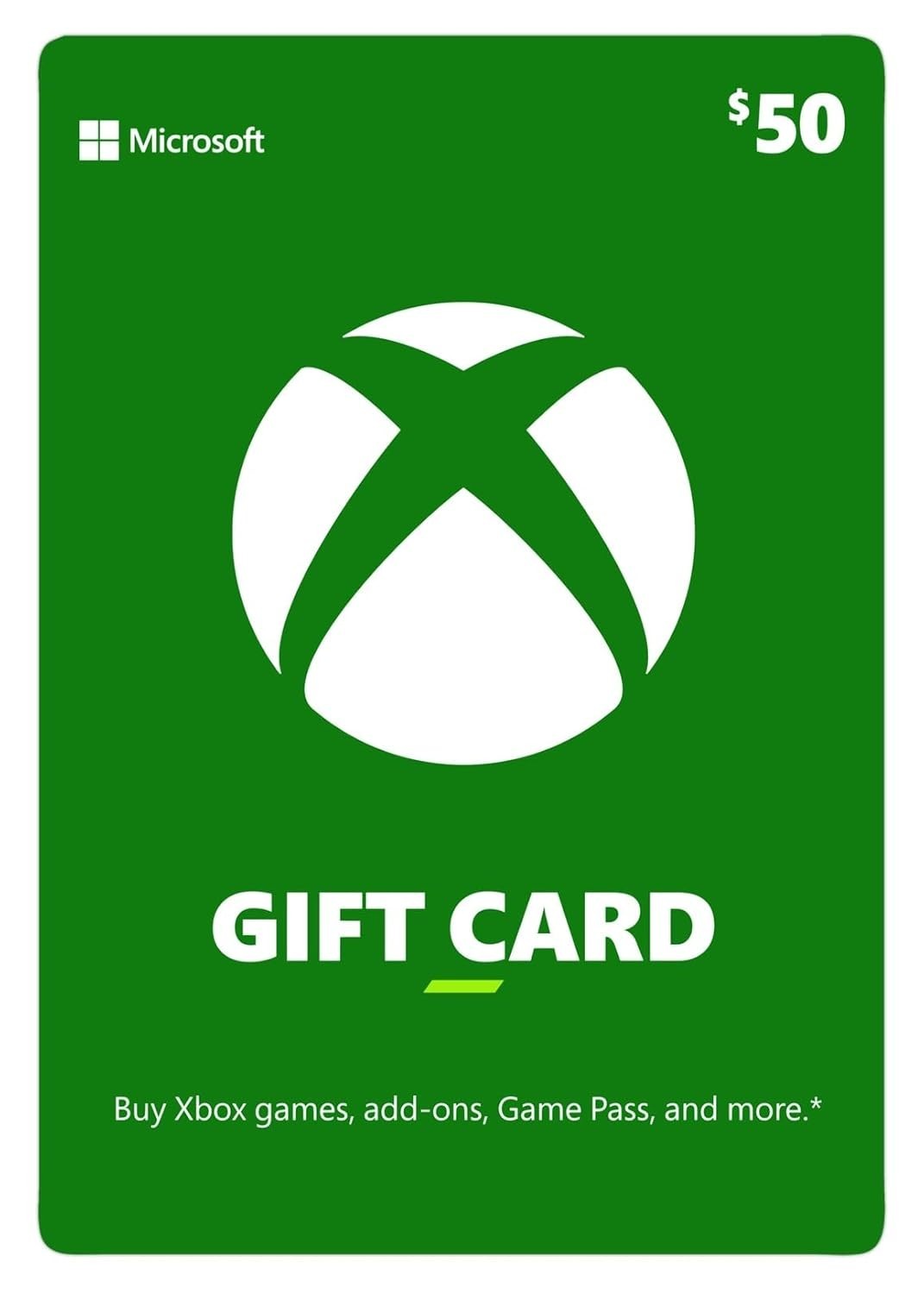 Microsoft Xbox $50 Gift Card (Physical Delivery)