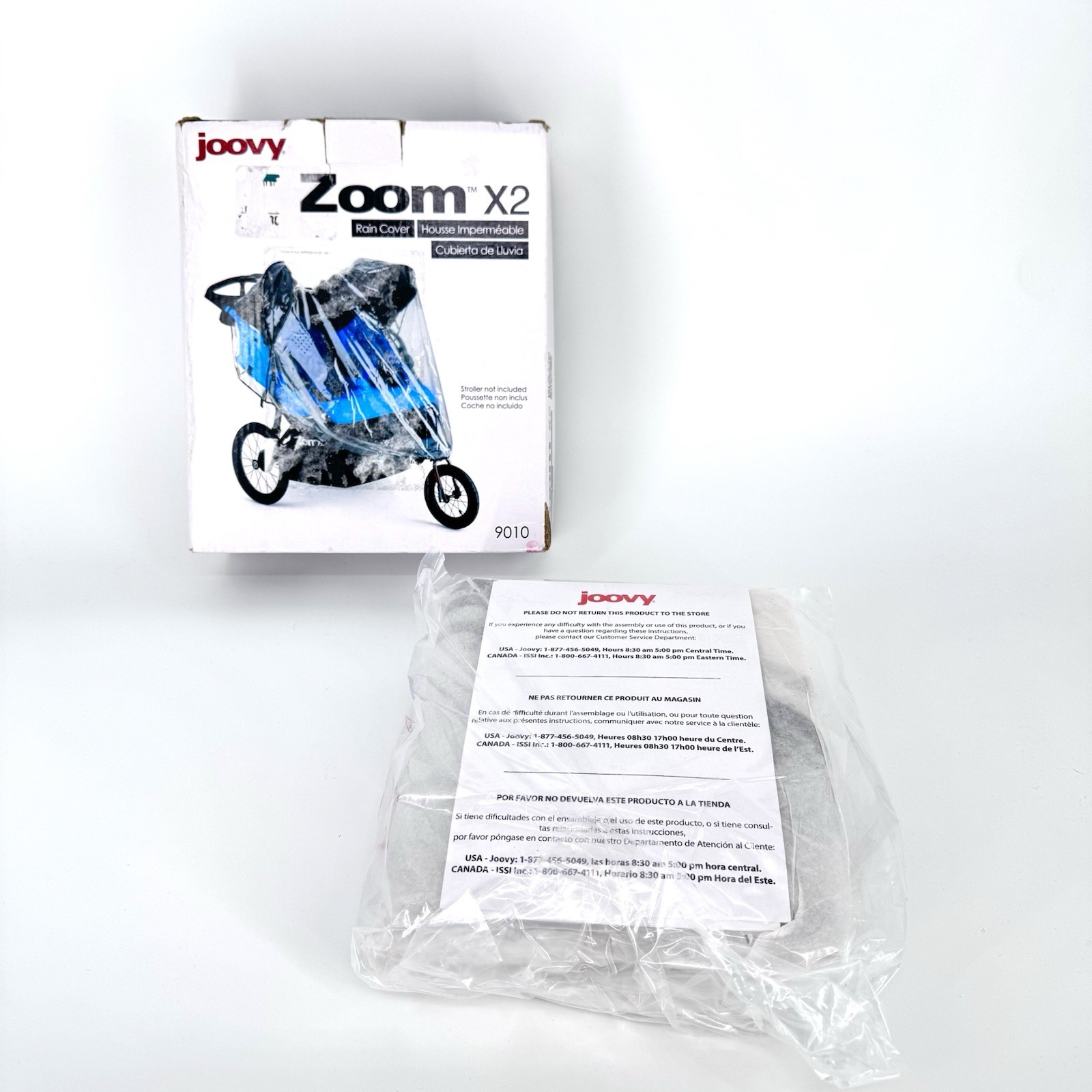 Joovy Zoom X2 Double Stroller Rain Cover Weather Shield Clear #9010 All-Weather