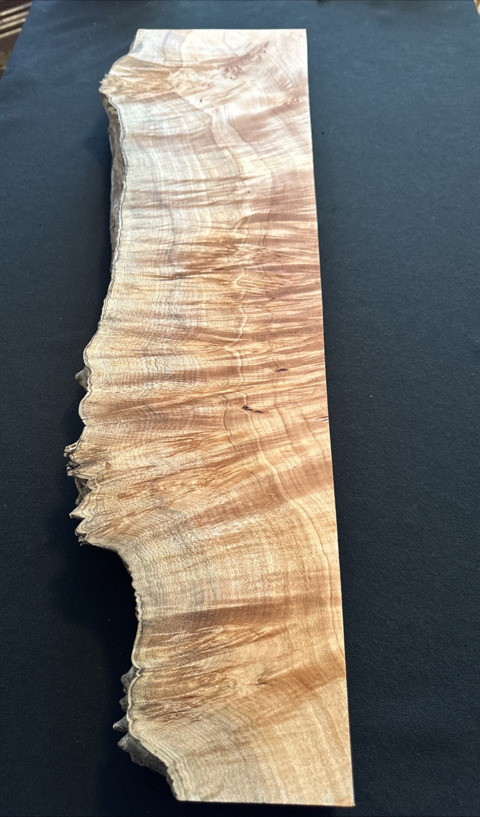 Maple Burl, Live Edge, 28 3/4” Long, 8 1/2” Wide, 2 1/16” Thick, Dry
