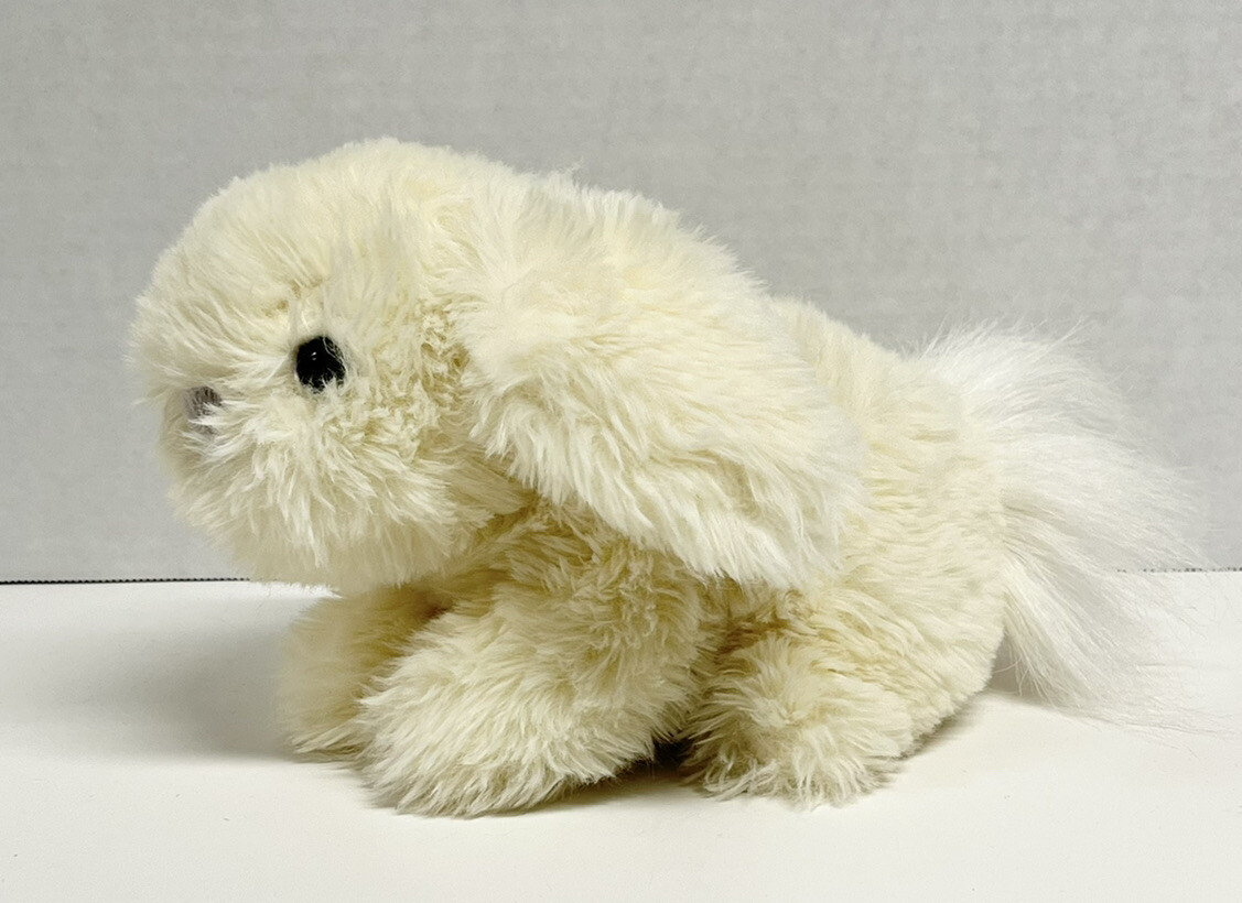 White Bunny Rabbit 10" Plush Manhattan Toy Stuffed Animal Toy Soft Fluffy Tail