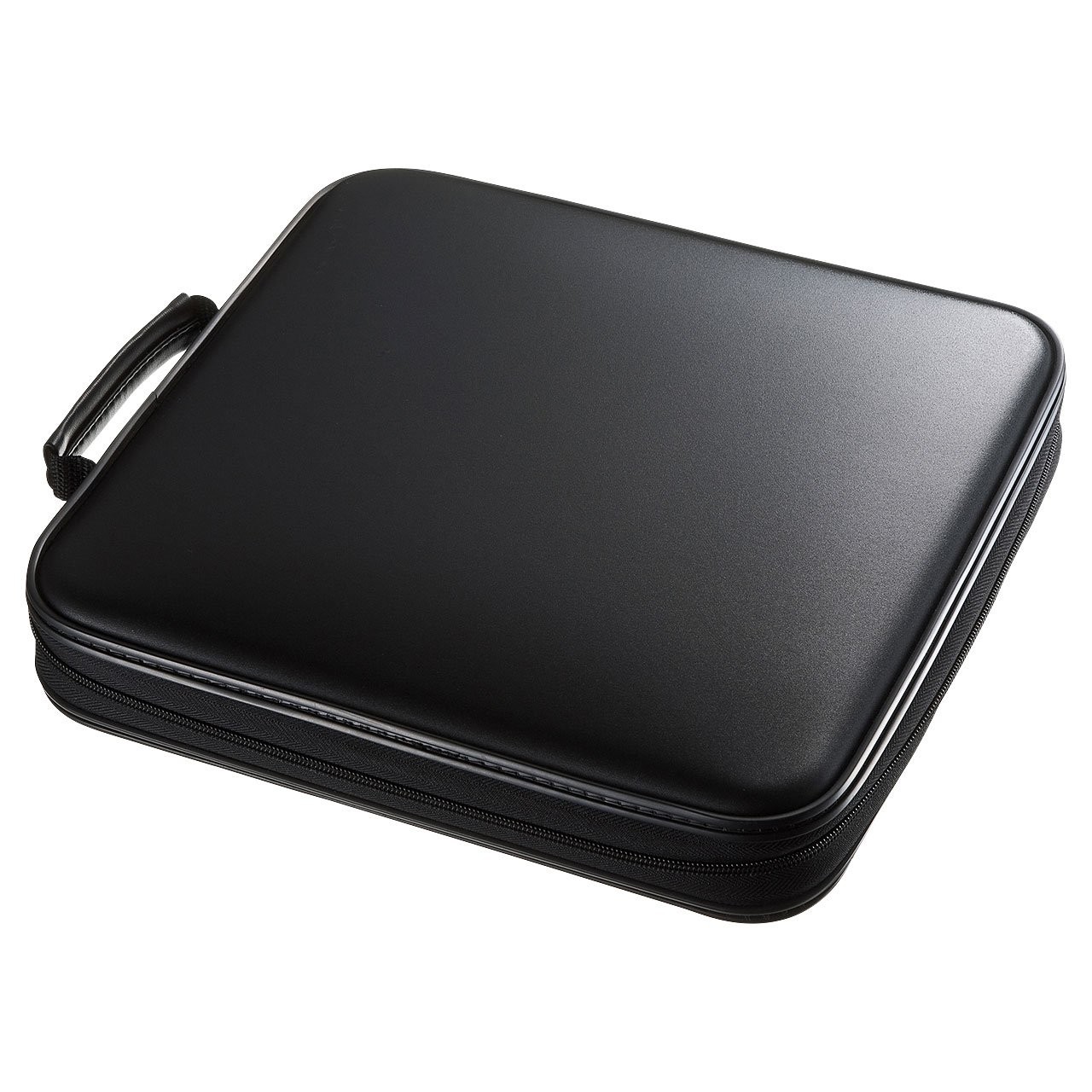 SANWA 160 Capacity CD Case, Large Sleeves, Portable 160 Capacity, Black 