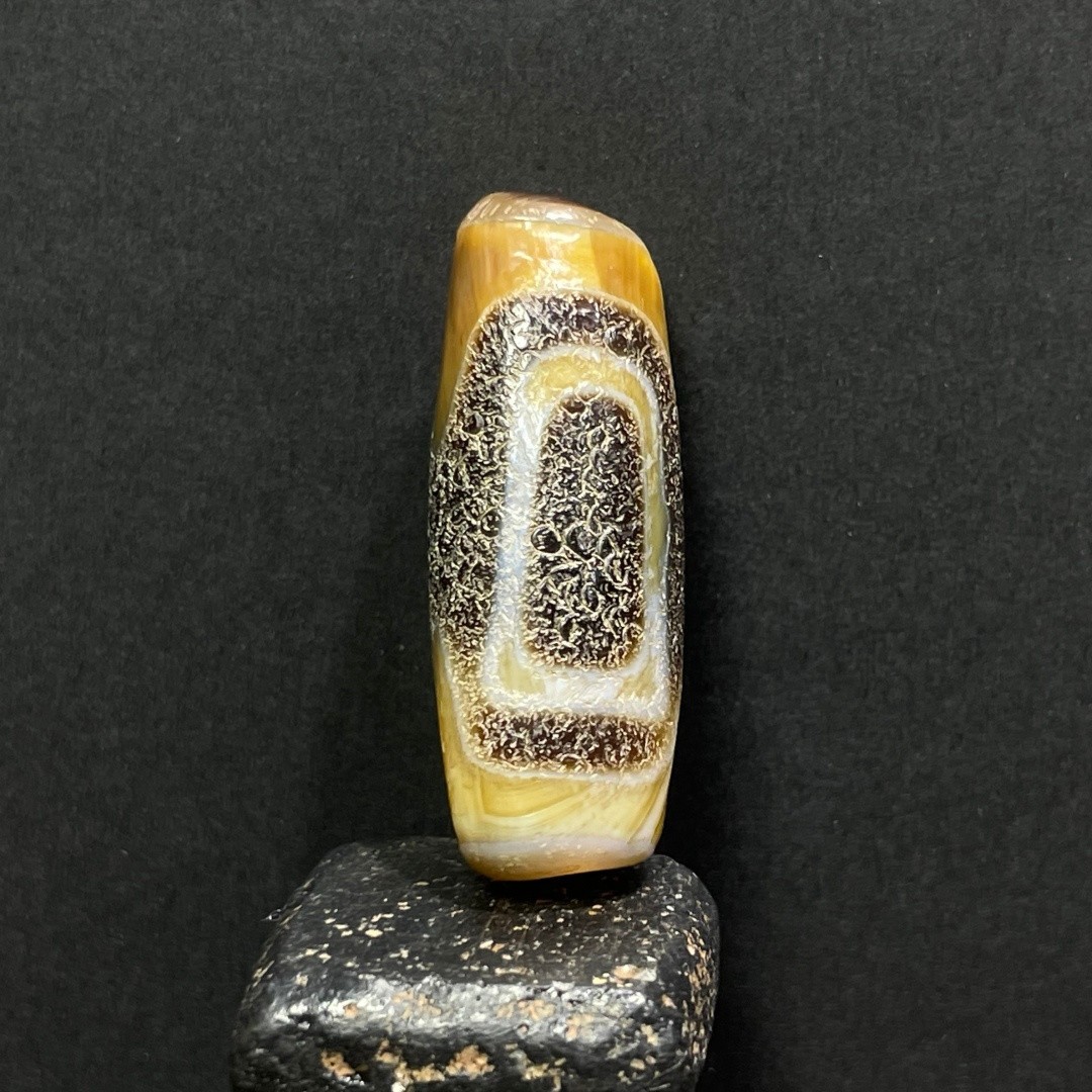 Tibetan Nepalese Himalayan Ancient agate Old Dzi Talisman  eye Beads Amulet 1