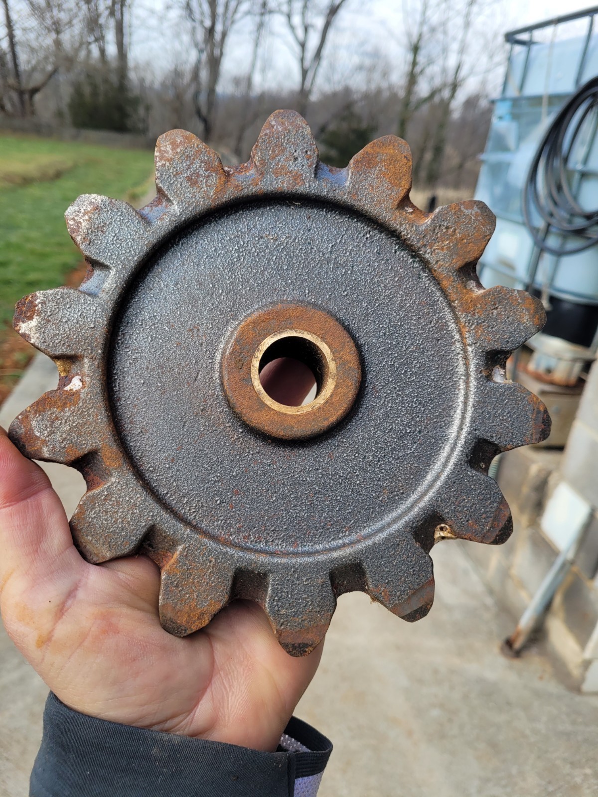  Vintage Sprocket 14 Tooth 8" Dia. 1" Bore Industrial/Farm/Steampunk Decor