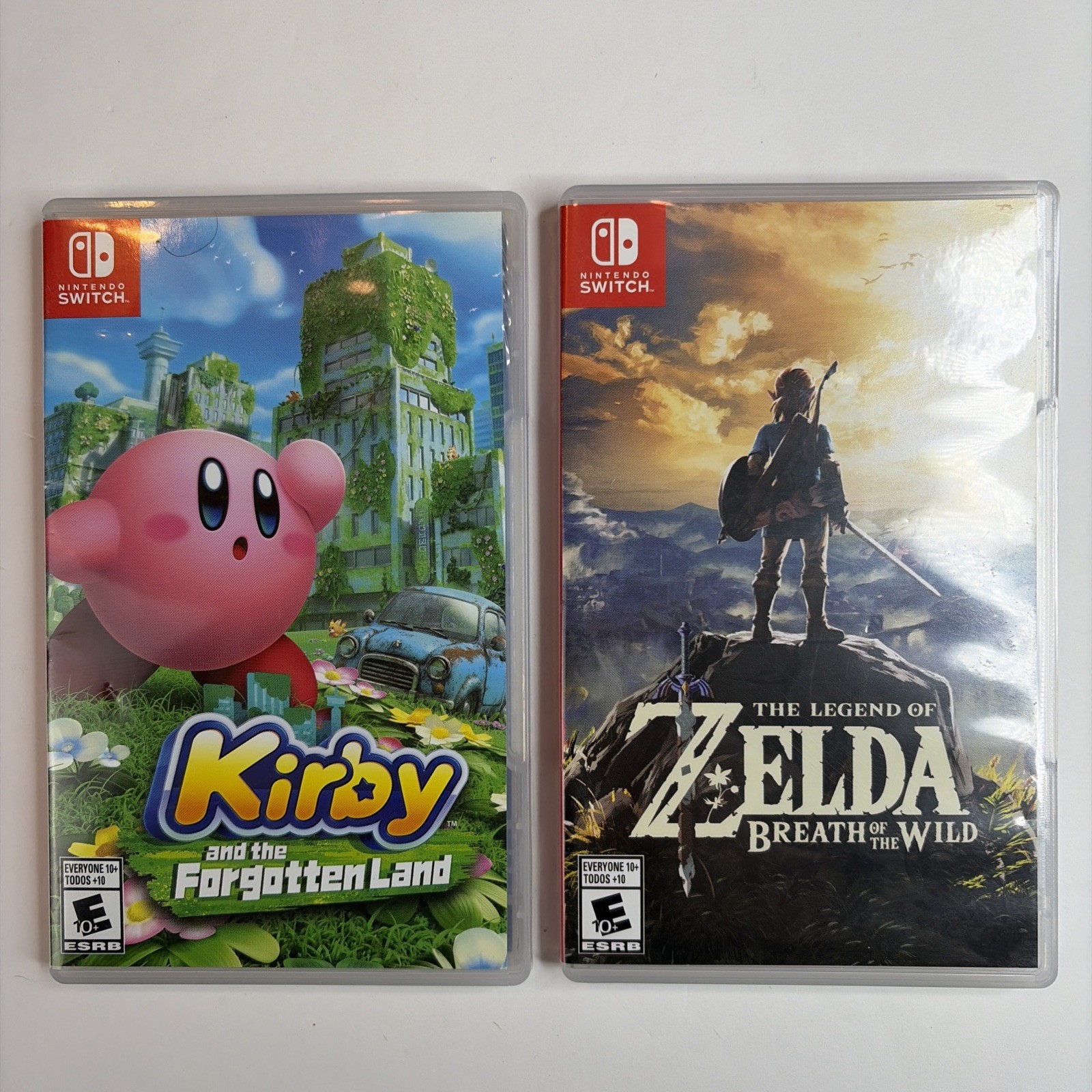 2 Games Zelda Breath Wild & Kirby Forgotten Land Nintendo Switch Bundle Lot