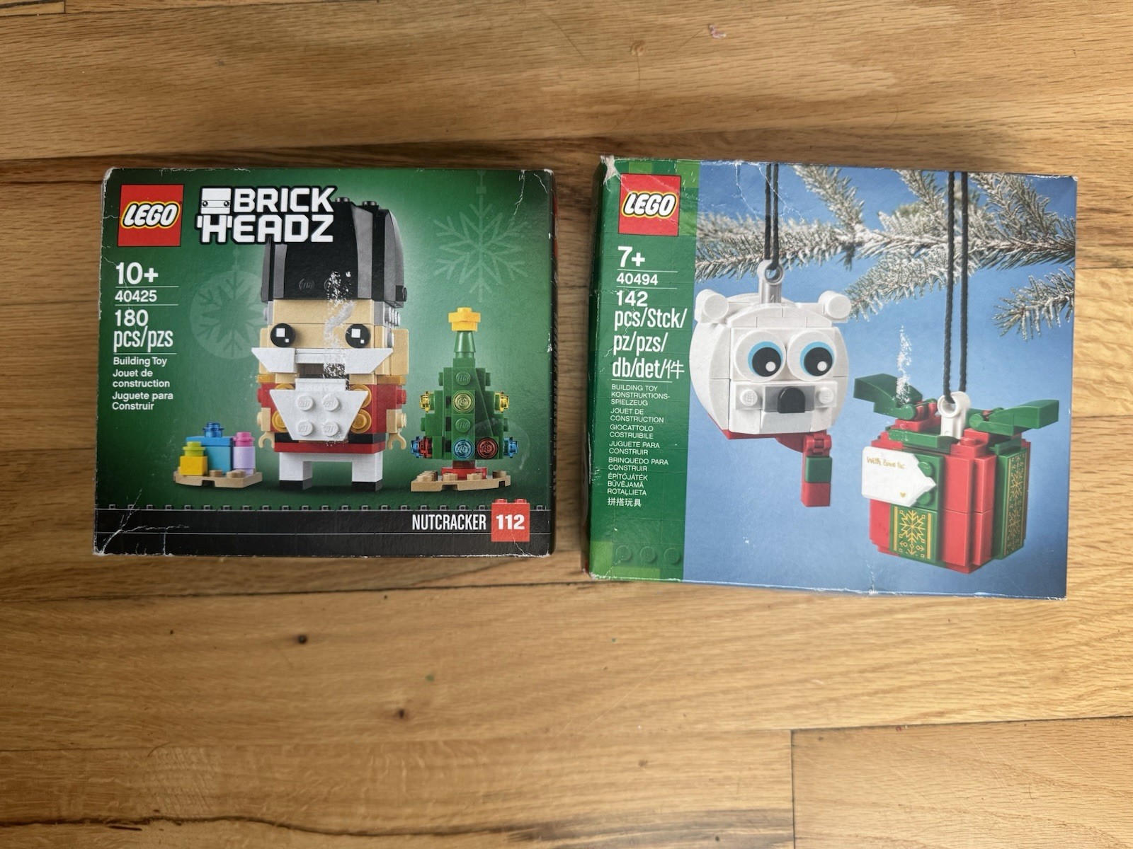 LEGO BrickHeadz Nutcracker 40425 & Polar Bear Gift Pack 40494 Christmas Sets