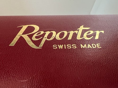 Reporter Box Watch Case Leather Velvet Vintage