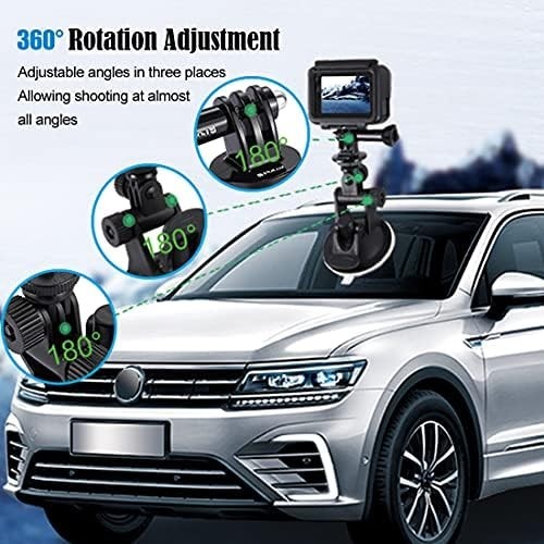 Suction Cup Mount for Gopro Car Mount, Adjustable Vehicle Window & Windshield