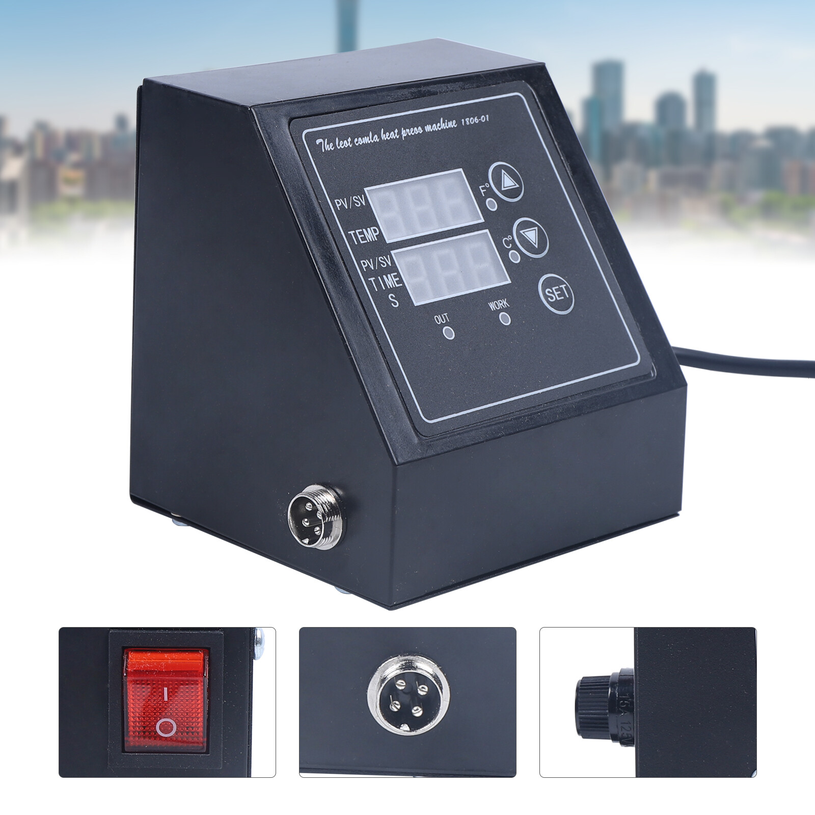 Heat Press Digital Dual Display Control Box-Temperature For Heat Press Machine