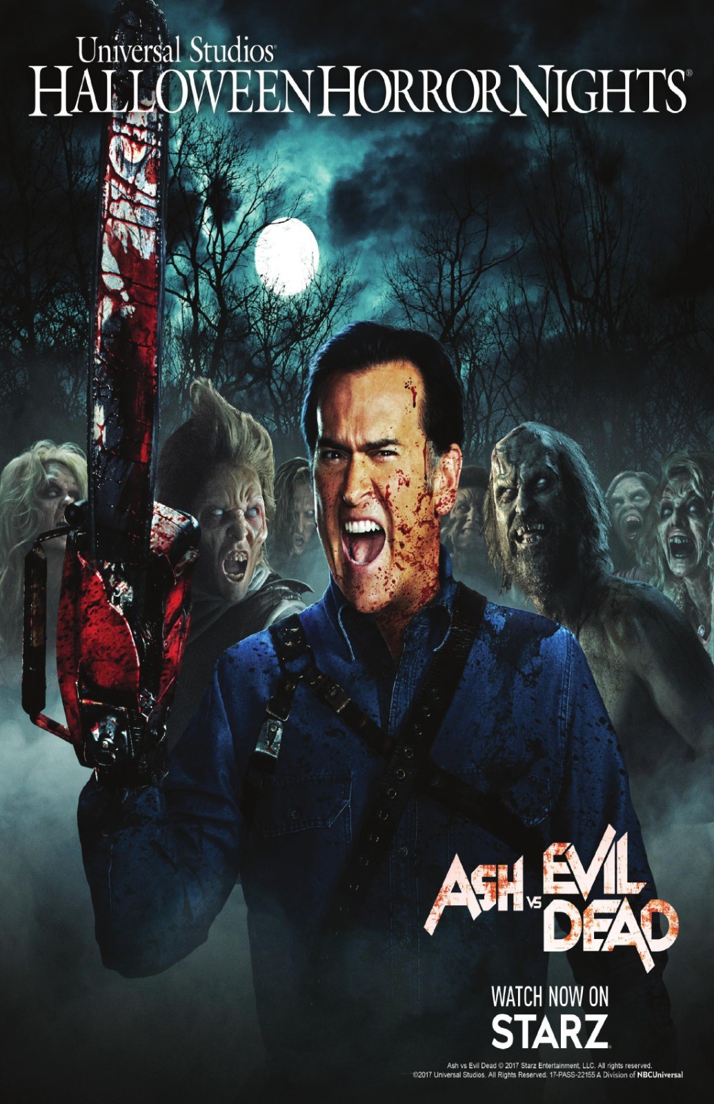 Halloween Horror Nights Orlando Bruce Campbell Ash HHN Poster Matte Glossy Print