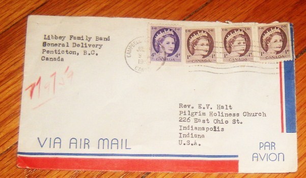 Letter With Queen Elizabeth Stamps, free shipping