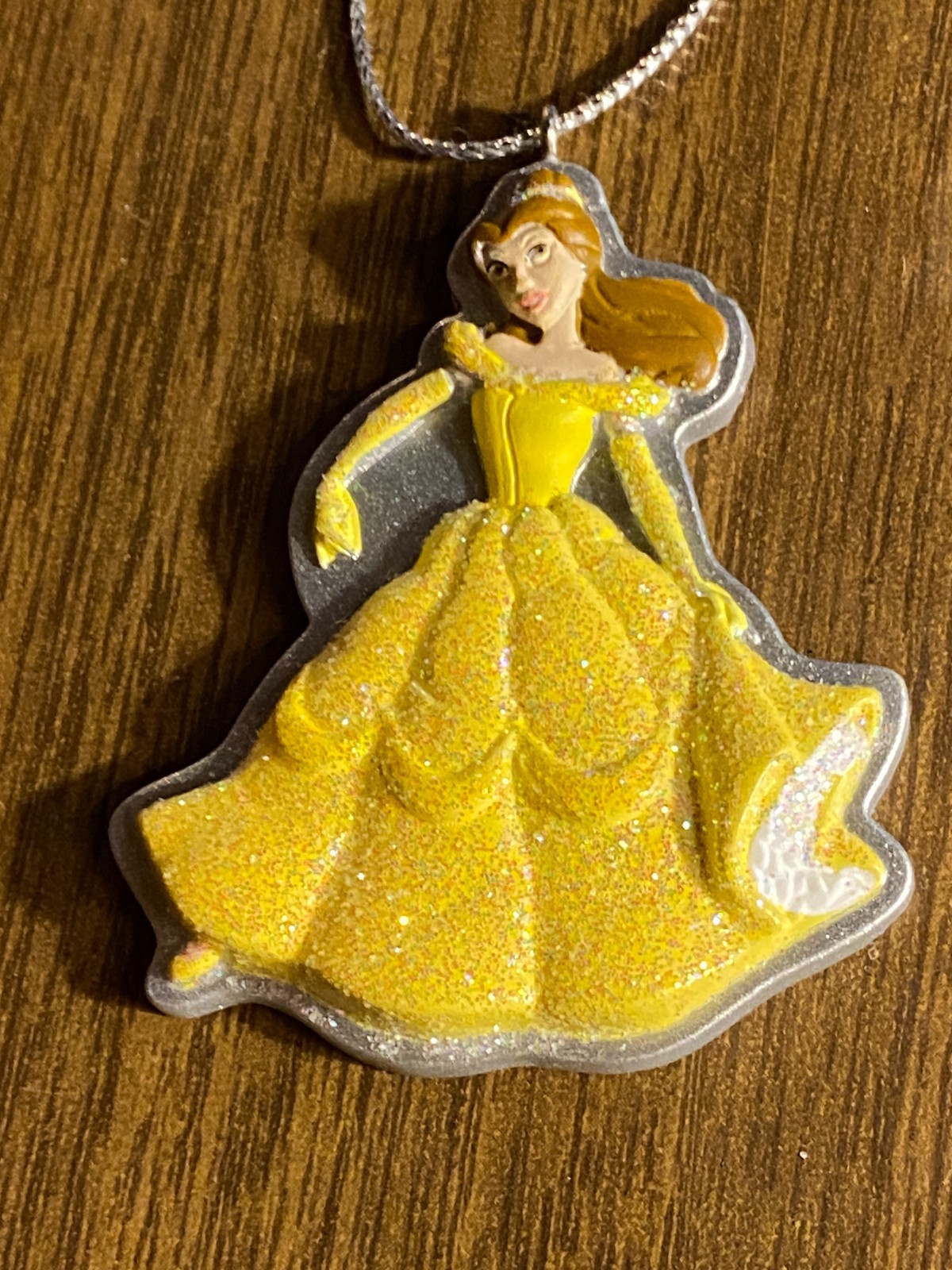 Disney Belle Beauty & the Beast Plastic Christmas Ornament 2"
