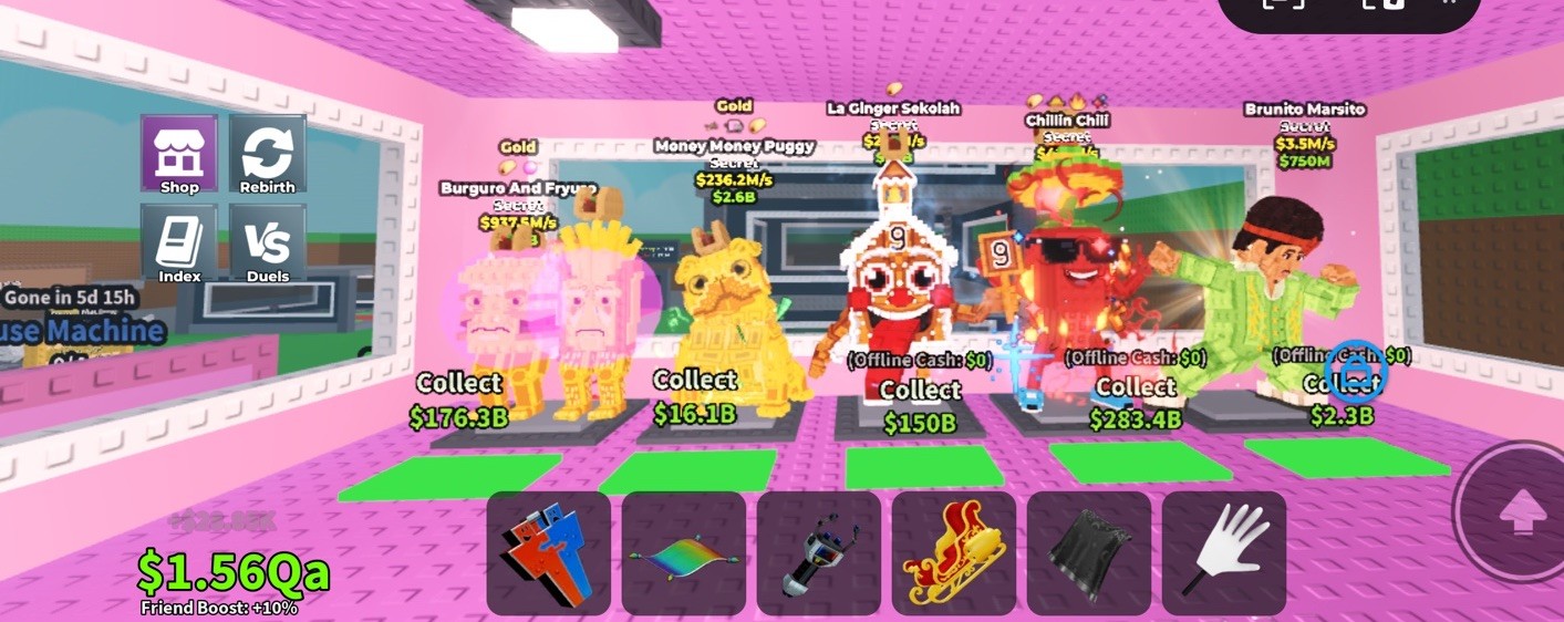 Money Money Puggy Gold Generation Secret Offline Cash Collectible In-Game Asset