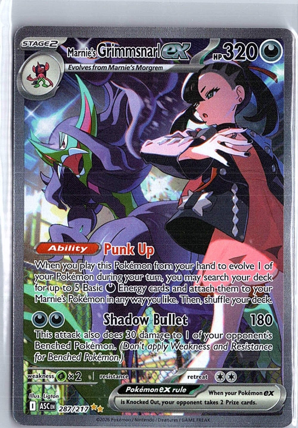 Marnie's Grimmsnarl ex Special Illustration Rare ME: Ascended Heroes 287/217 NM