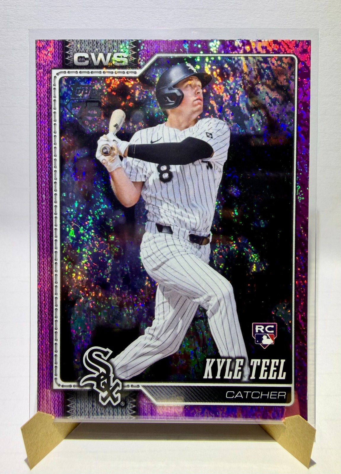 2026 Topps Series 1 Kyle Teel #201 Pink Holo Foil Refractor Chicago White Sox