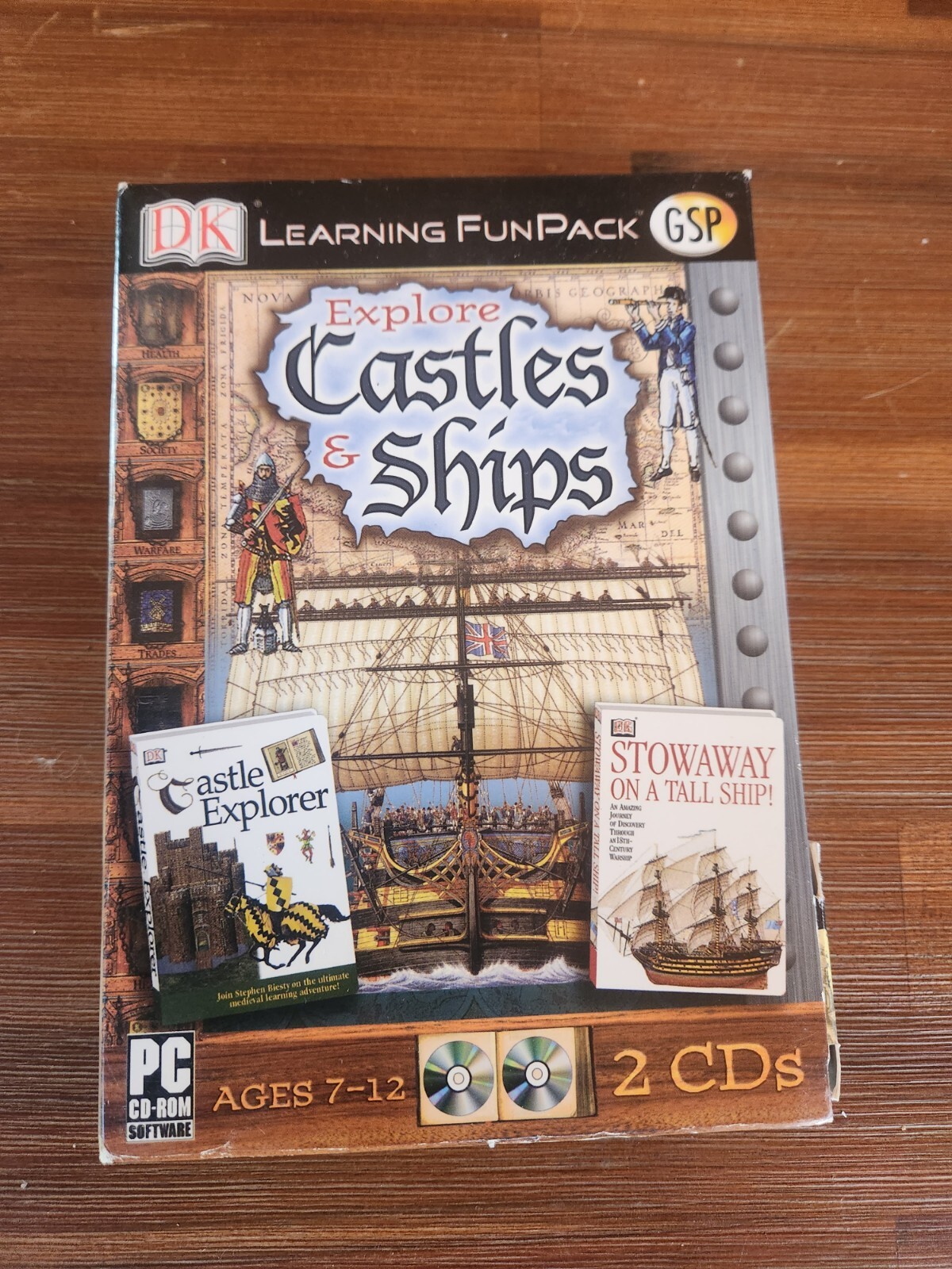 Explore Castles & Ships-DK Learning FunPack-PC CD ROM software-2 CD-new