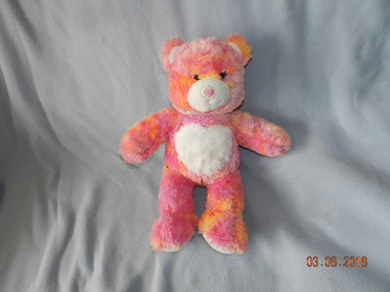 Build A Bear Teddy Bear Plush Endless Hugs Pink Orange Tie Die 16" Retired