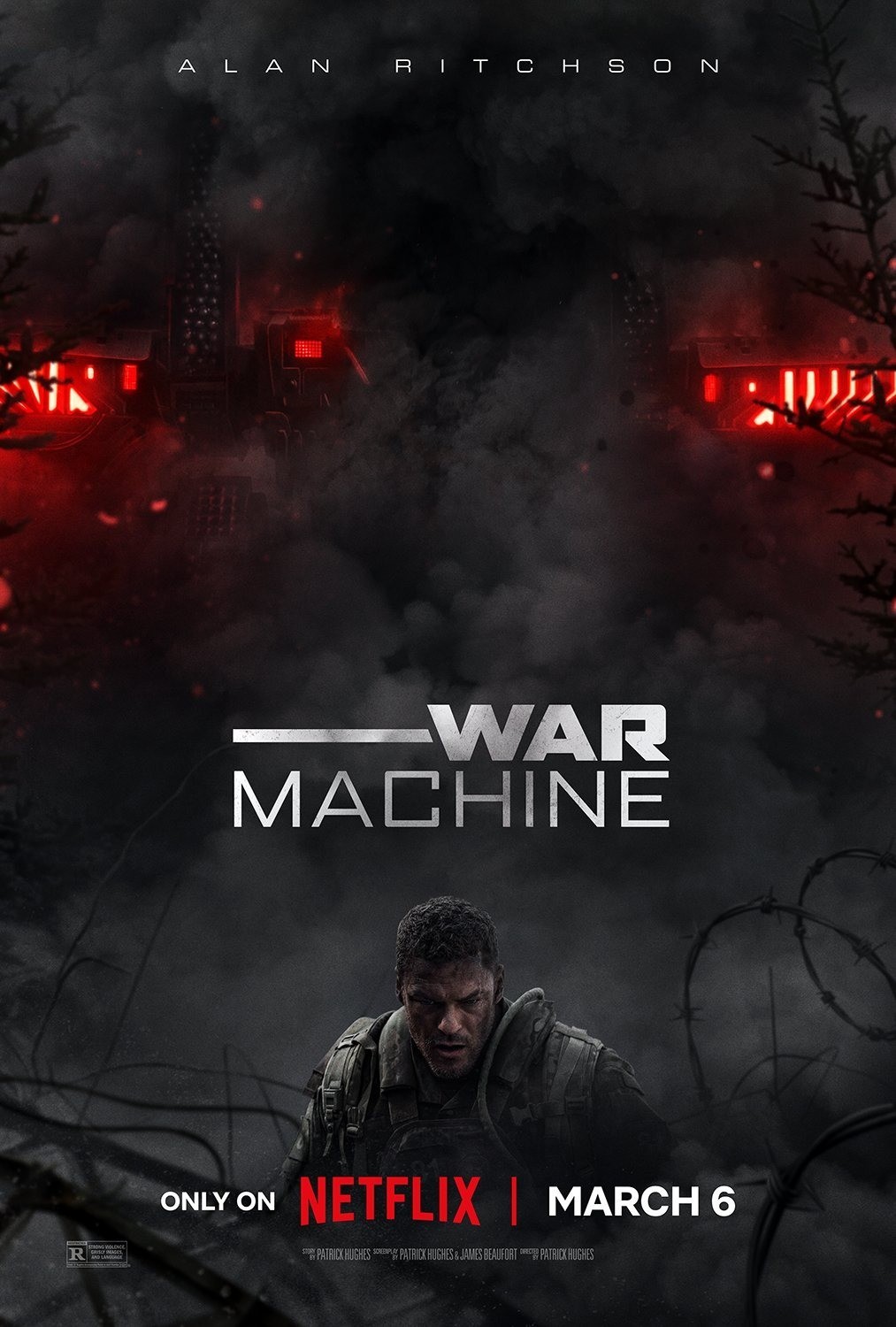 War Machine 2026 Movie Poster Wall Decor (a) 11x17" 24x36" 27x40" Alan Ritchson