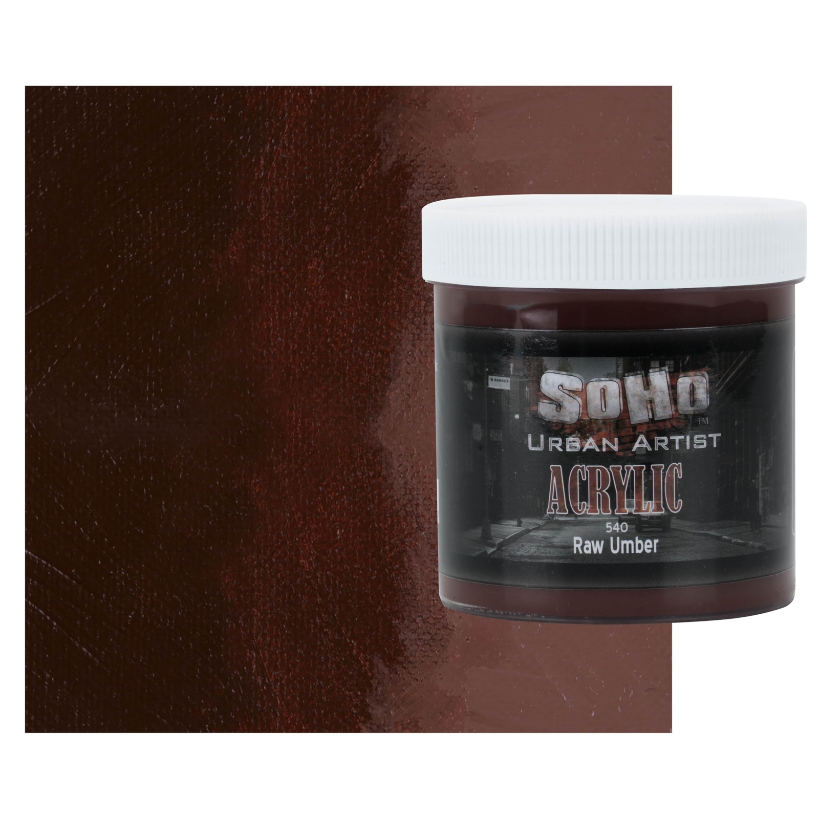 Soho Urban Artist Heavy Body Acrylic Paint 500ml Raw Umber Professional