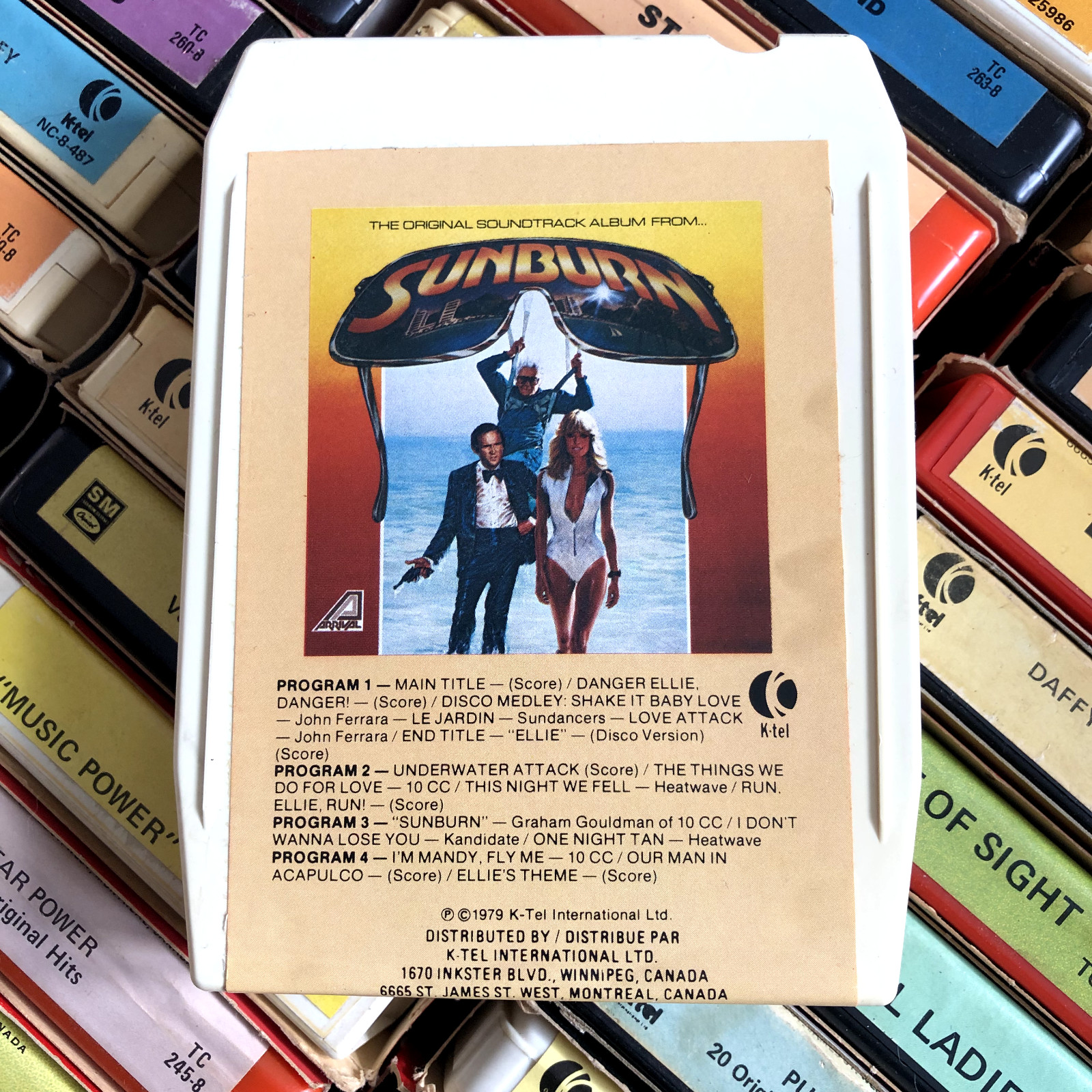 (K-Tel) The Original Soundtrack from..Sunburn 1979,Lear Jet Stereo 8 Track Tape