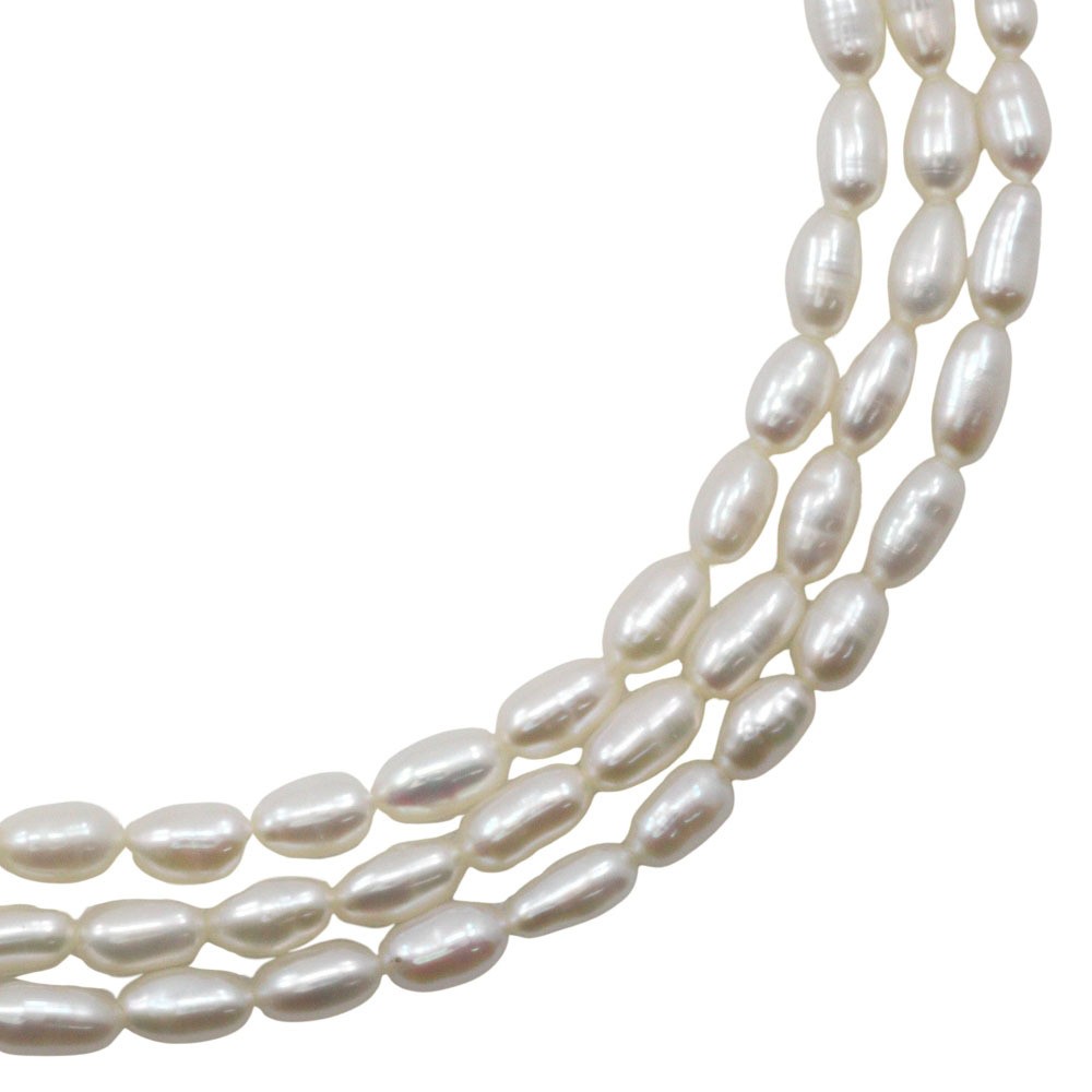 TASAKI Pearl 3 Strand Necklace K14 Yellow Gold Pearl Ladies I180225005 Used Bulk