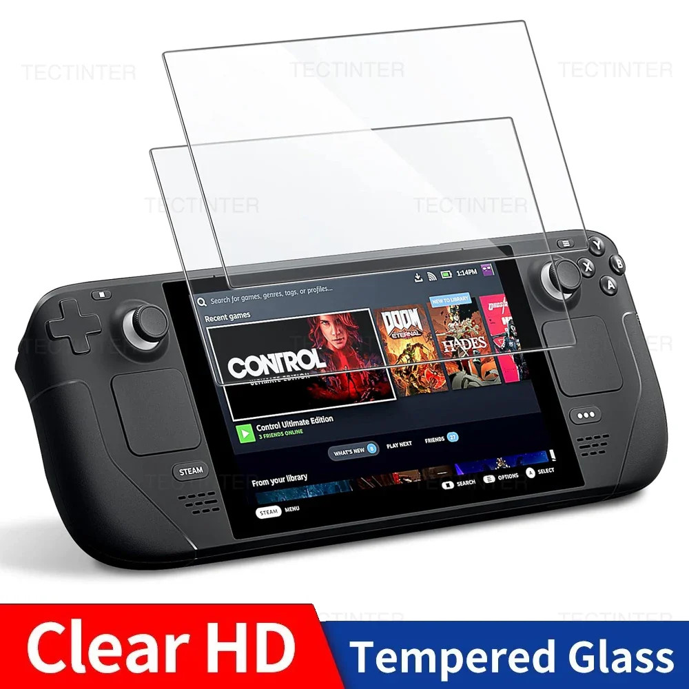 2 Packs Tempered Glass for Valve Steam Deck Console 9H Screen Protector Anti-Scr