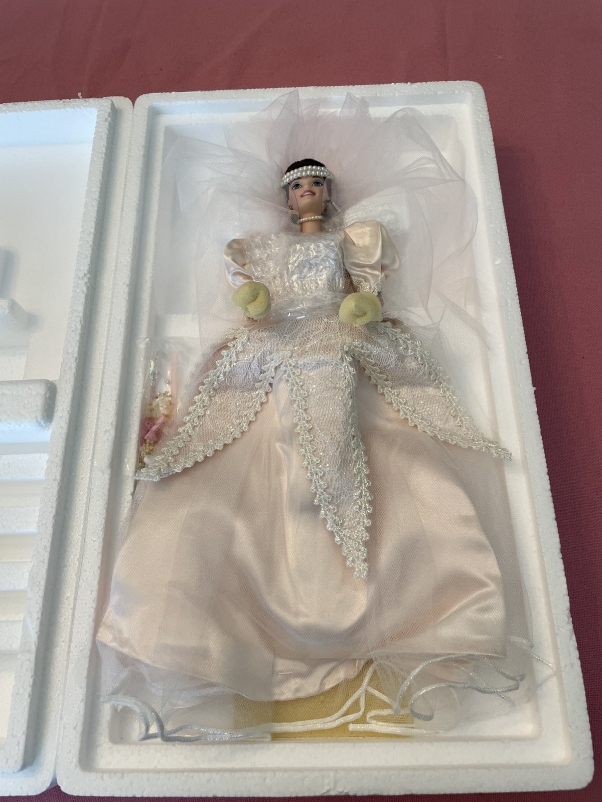 1996 Barbie #16962 Blushing Orchid Bride Porcelain NRFB w/shipper