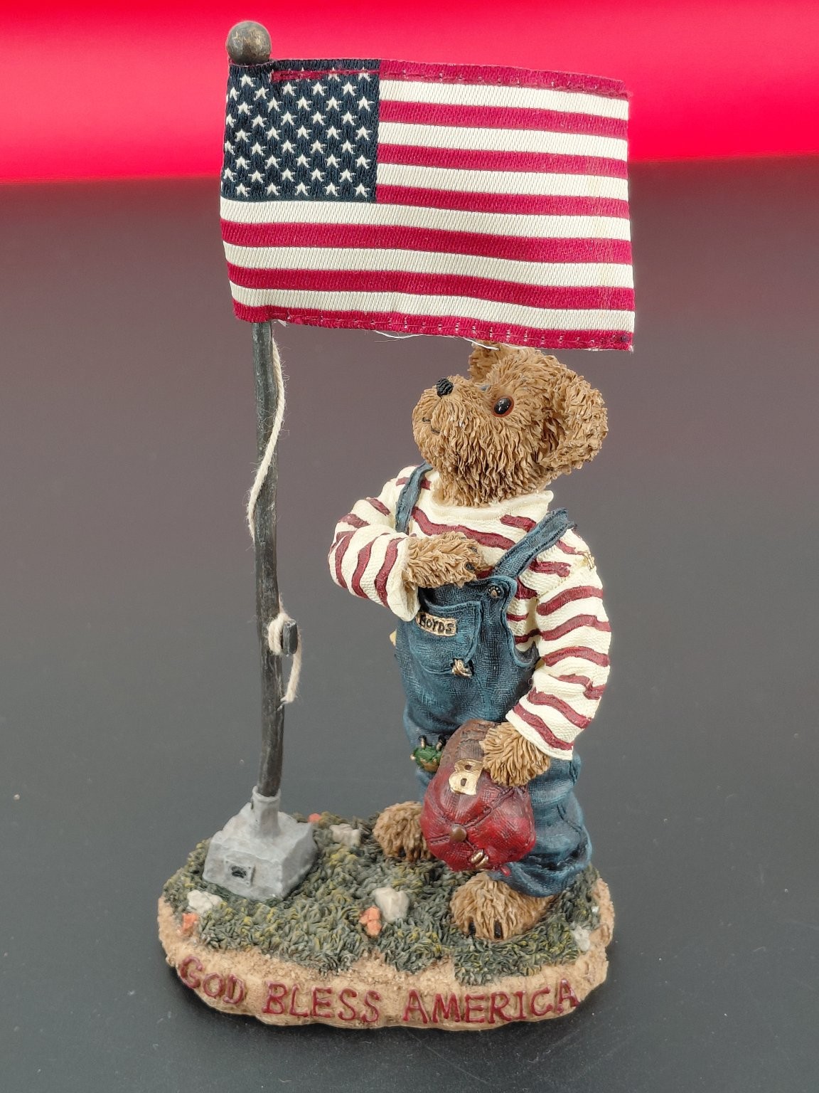Boyds Bears & Friends THE BEARSTONE COLLECTION Sammy Bearmerican Figurine 2001
