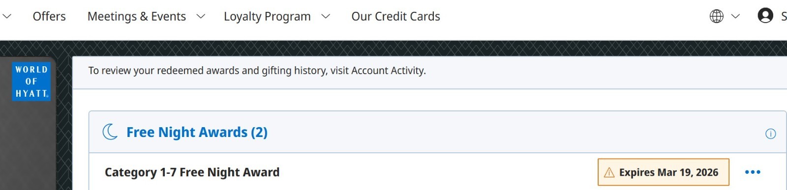Hyatt Free Night Award Category 1-7 - Exp. March 19, 2026 - USA Trusted Seller
