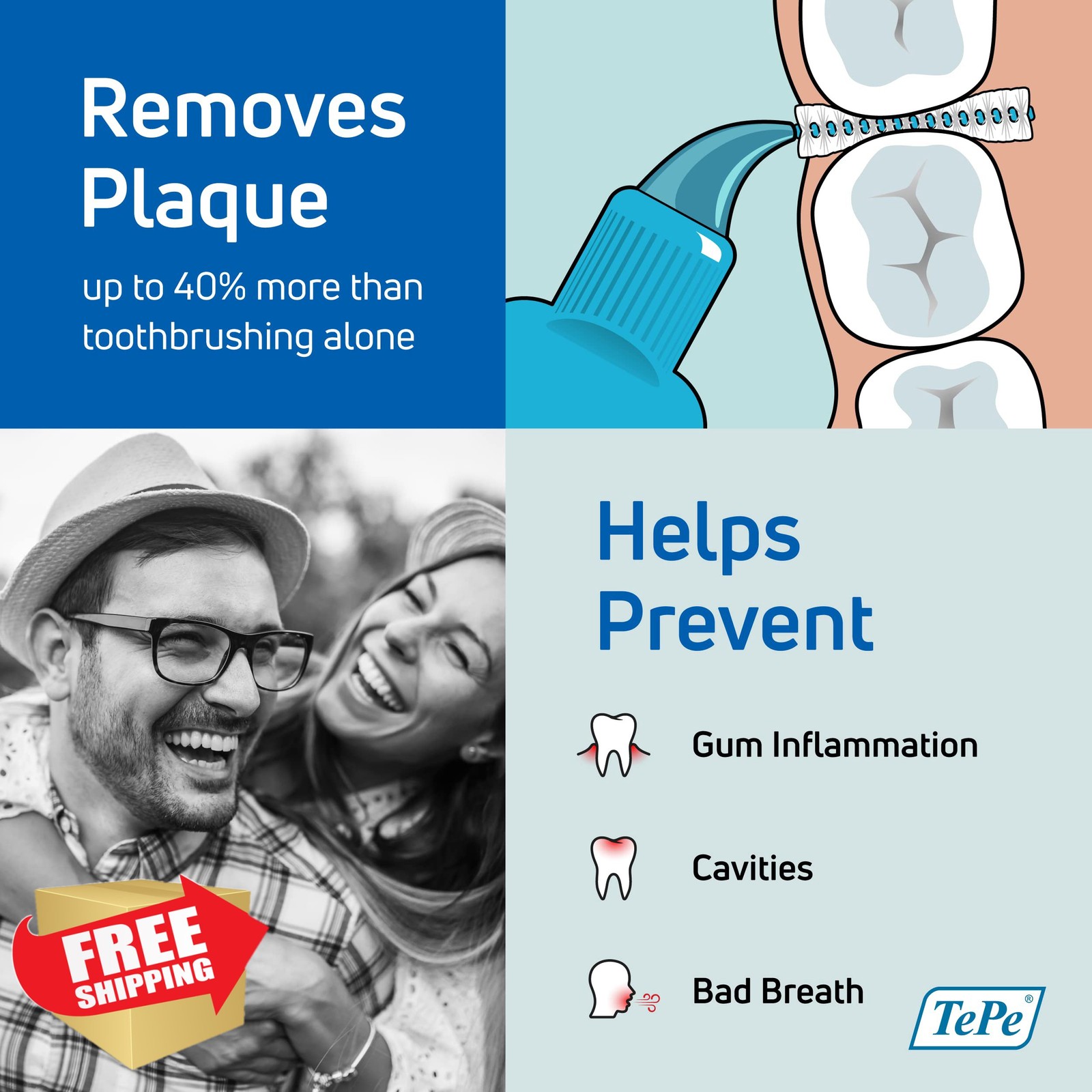 TePe Interdental Brushes, Soft, 25 Pack, Red, Dental Cleaning