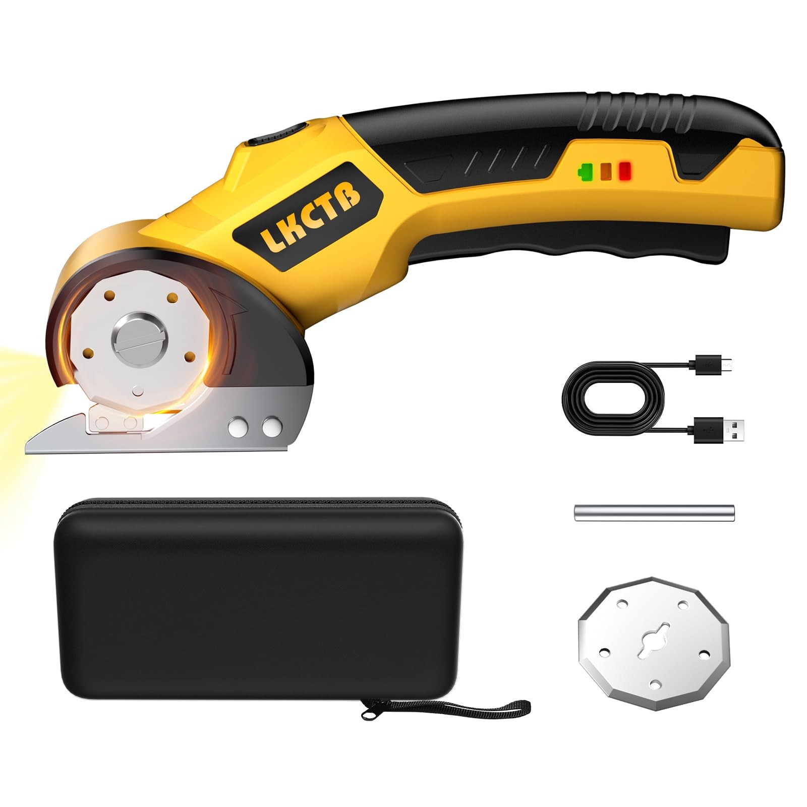 Electric Scissors, Cardboard Cutter, With LED Light, HighEfficiency Brushless...