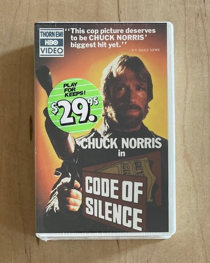 CODE OF SILENCE 1985 Chuck Norris Crime Action Movie Sealed Betamax Martial Arts