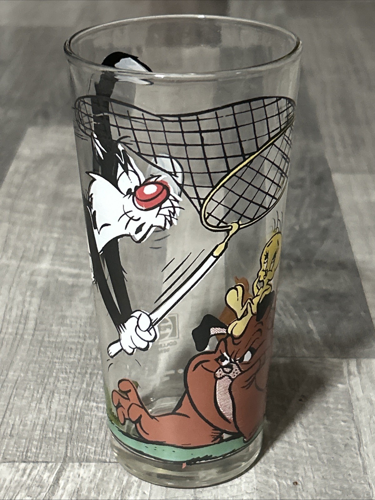 Warner Brothers 1976 Pepsi "Sylvester, Tweety and Hector" Tall 16 oz Tumbler W7