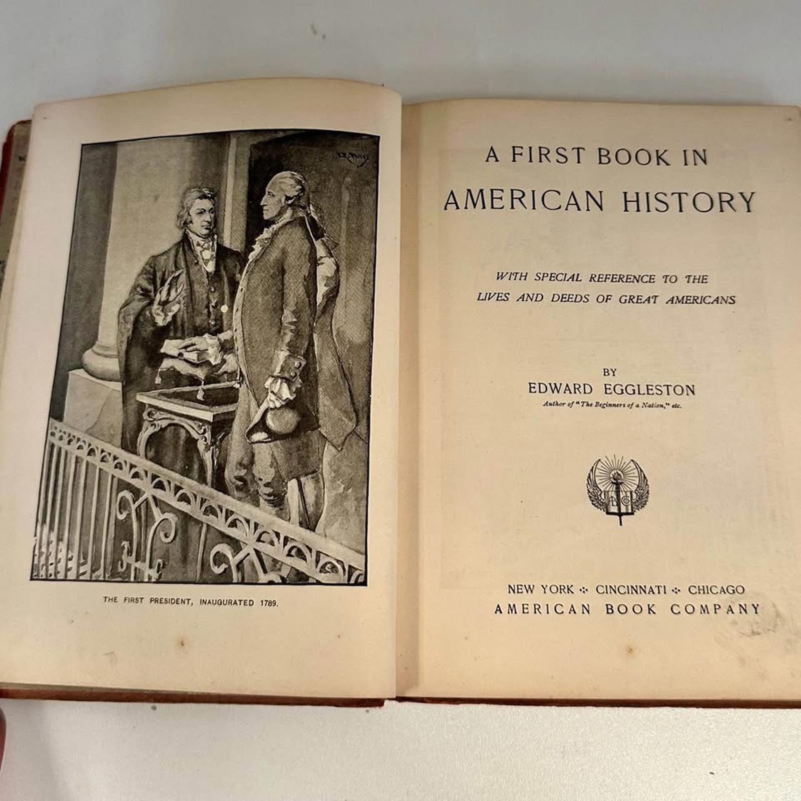 Antique 'A First Book in American History' by Edward Eggleston