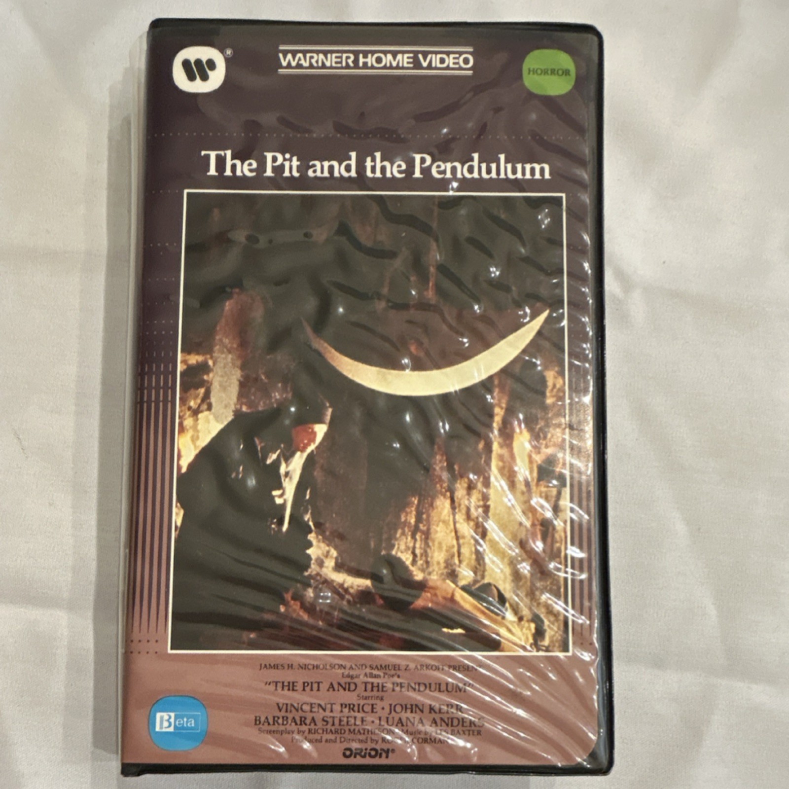 Warner Home Video The Pit and the Pendulum Betamax Vincent Price NTSC 26001